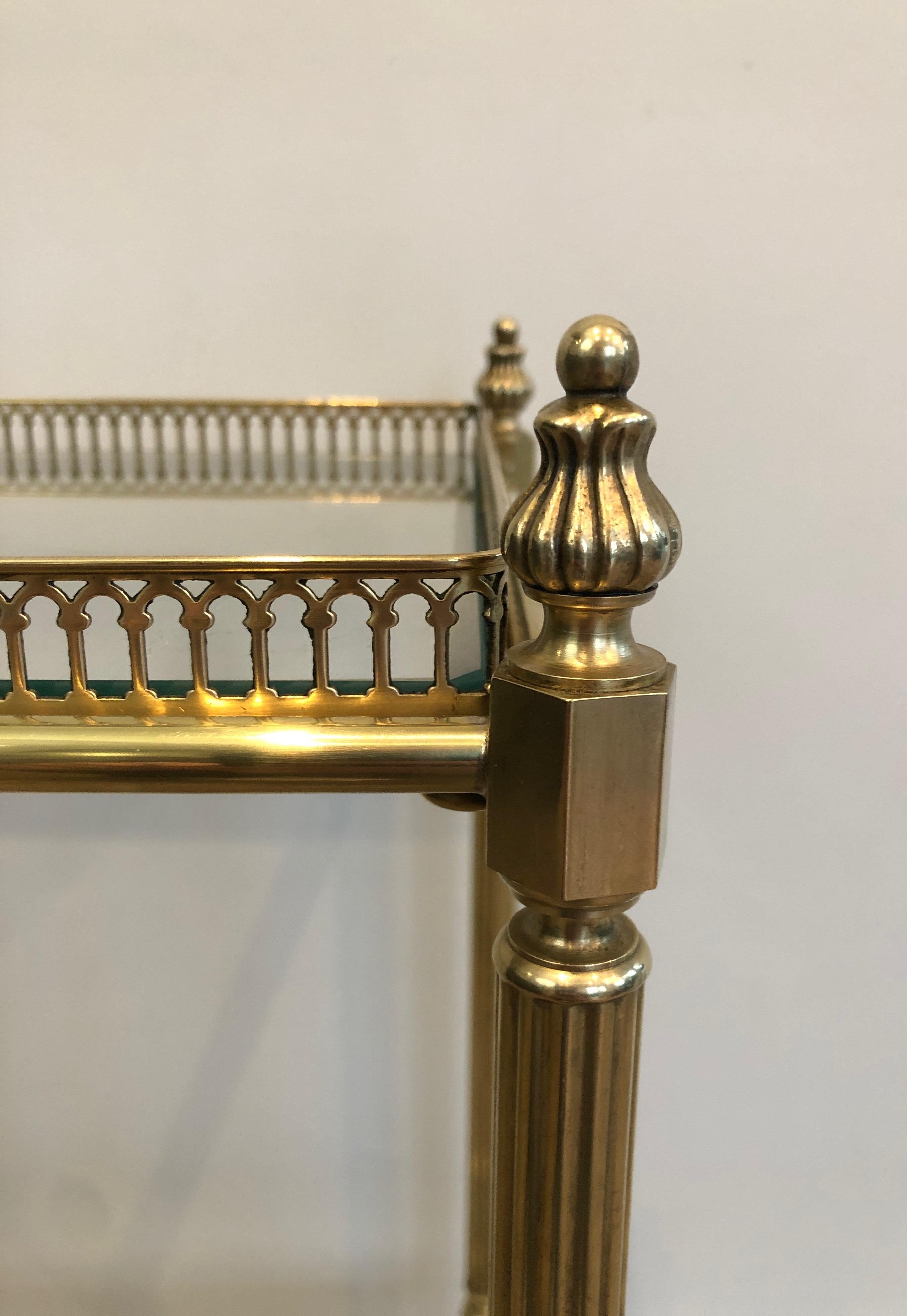 Beistelltisch aus Messing von Maison Jansen 2