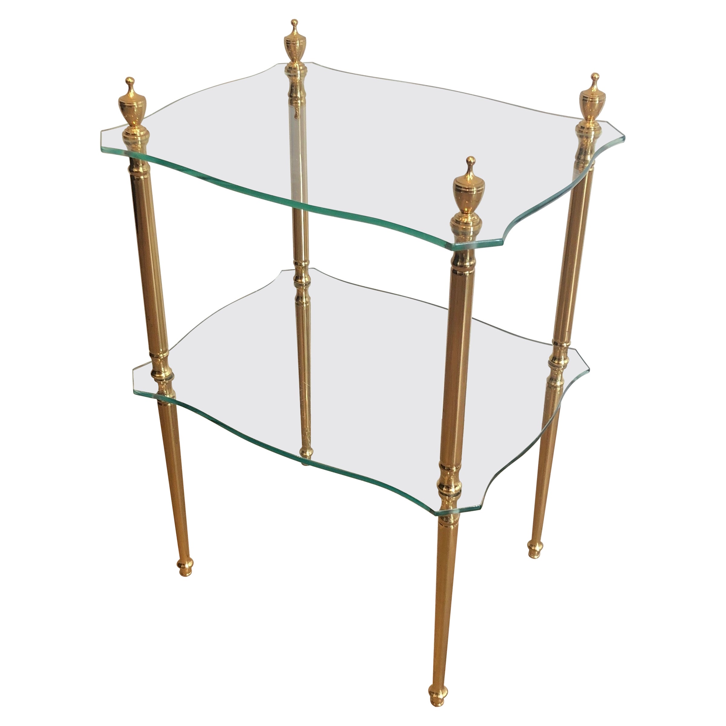 Brass Side Table by Maison Jansen