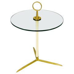 Brass Side Table by Cesare Lucca , italy1950