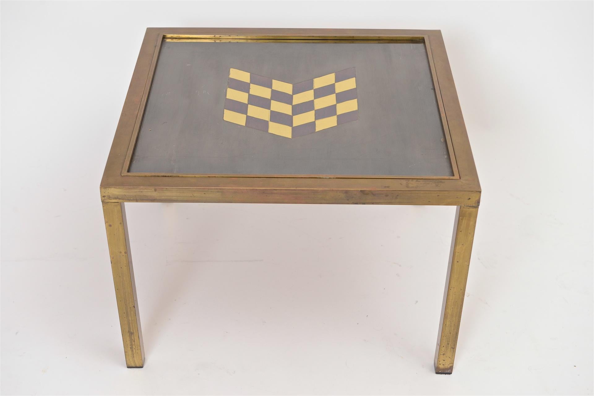 Brass Side Table, circa 1970 In Good Condition In London, GB