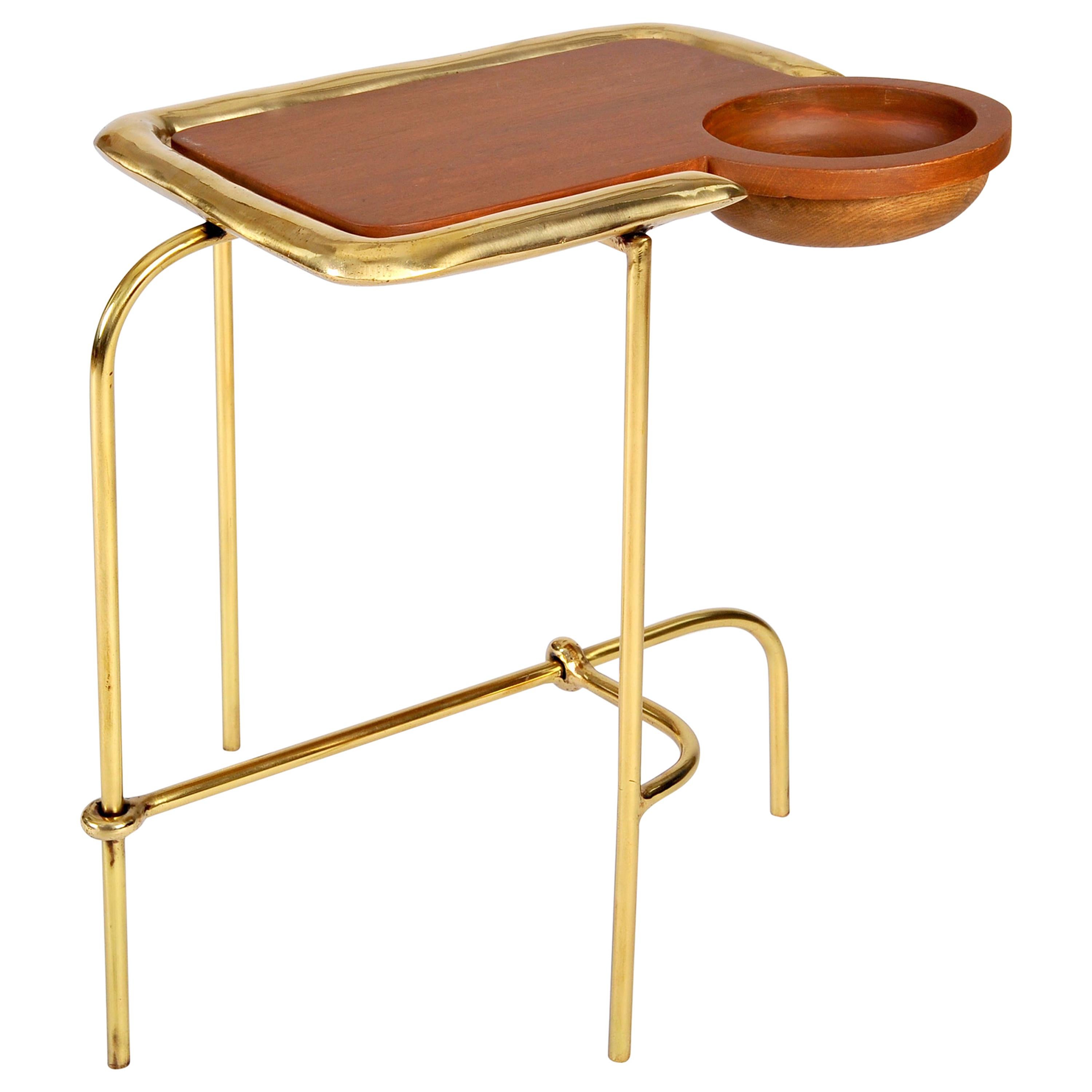 Brass Side Table, Compound I, Misaya For Sale