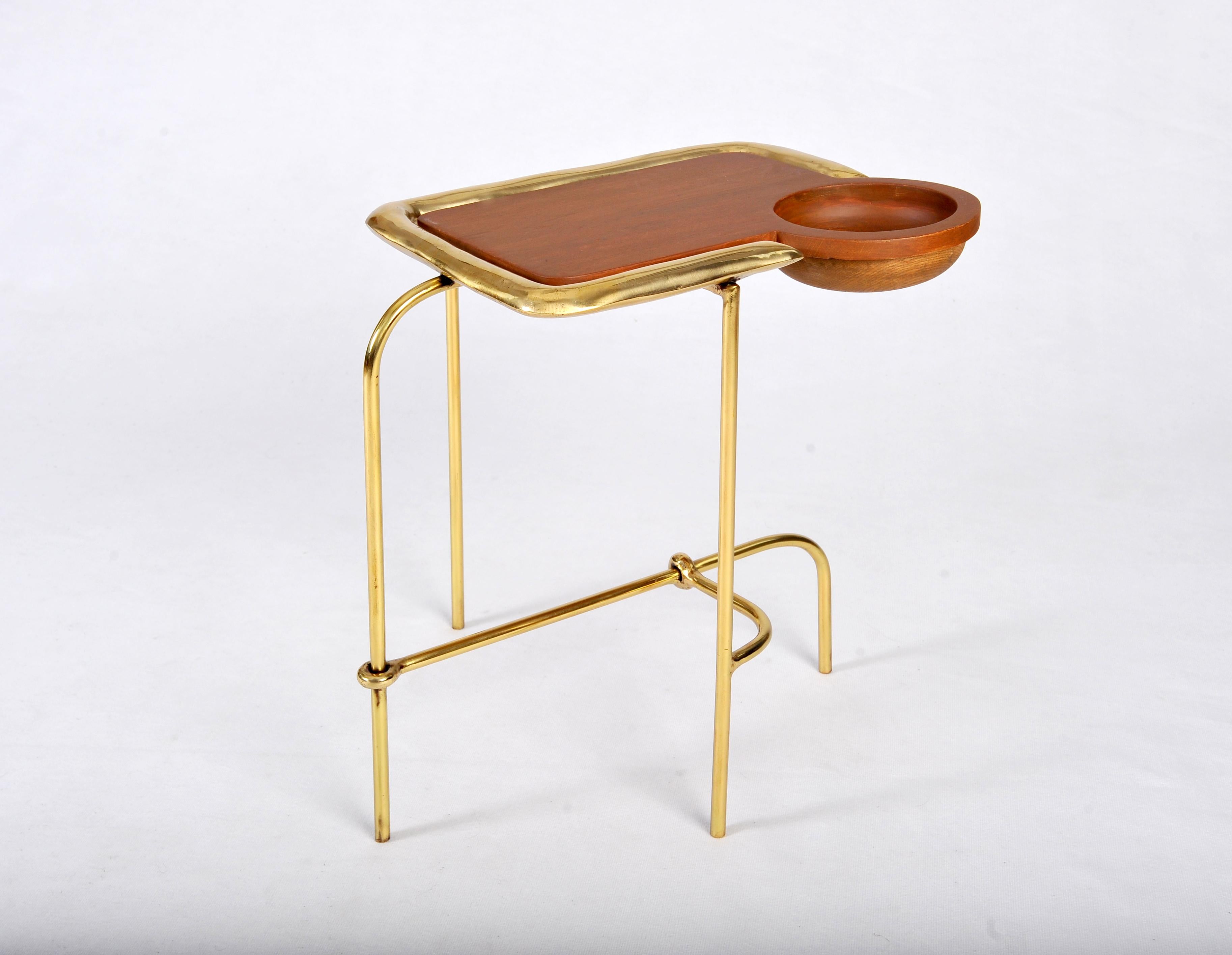 Brass Side Table, Compound II, Misaya In New Condition In Geneve, CH