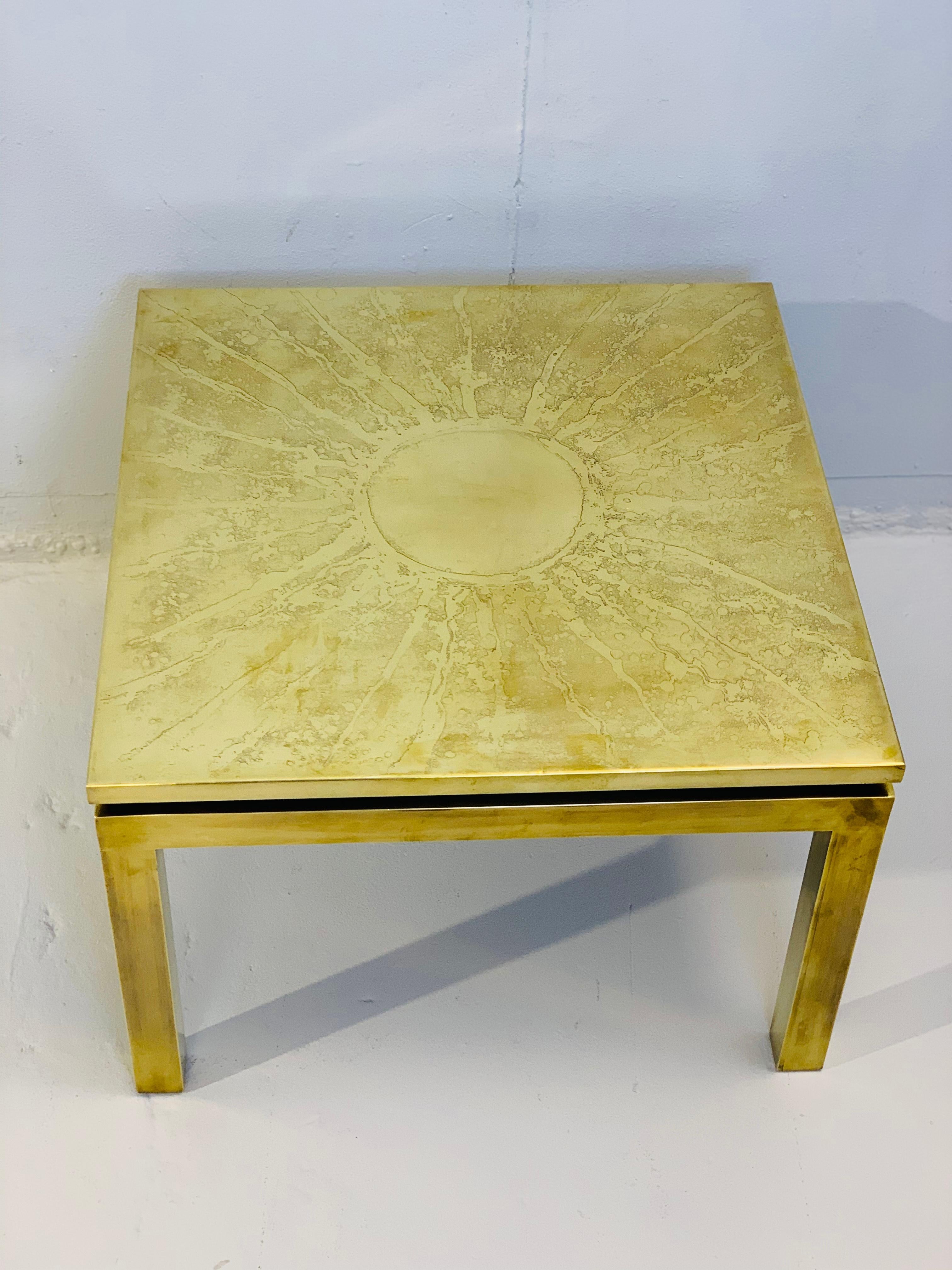 20th Century Mid-Century Modern Brass Side Table For Sale