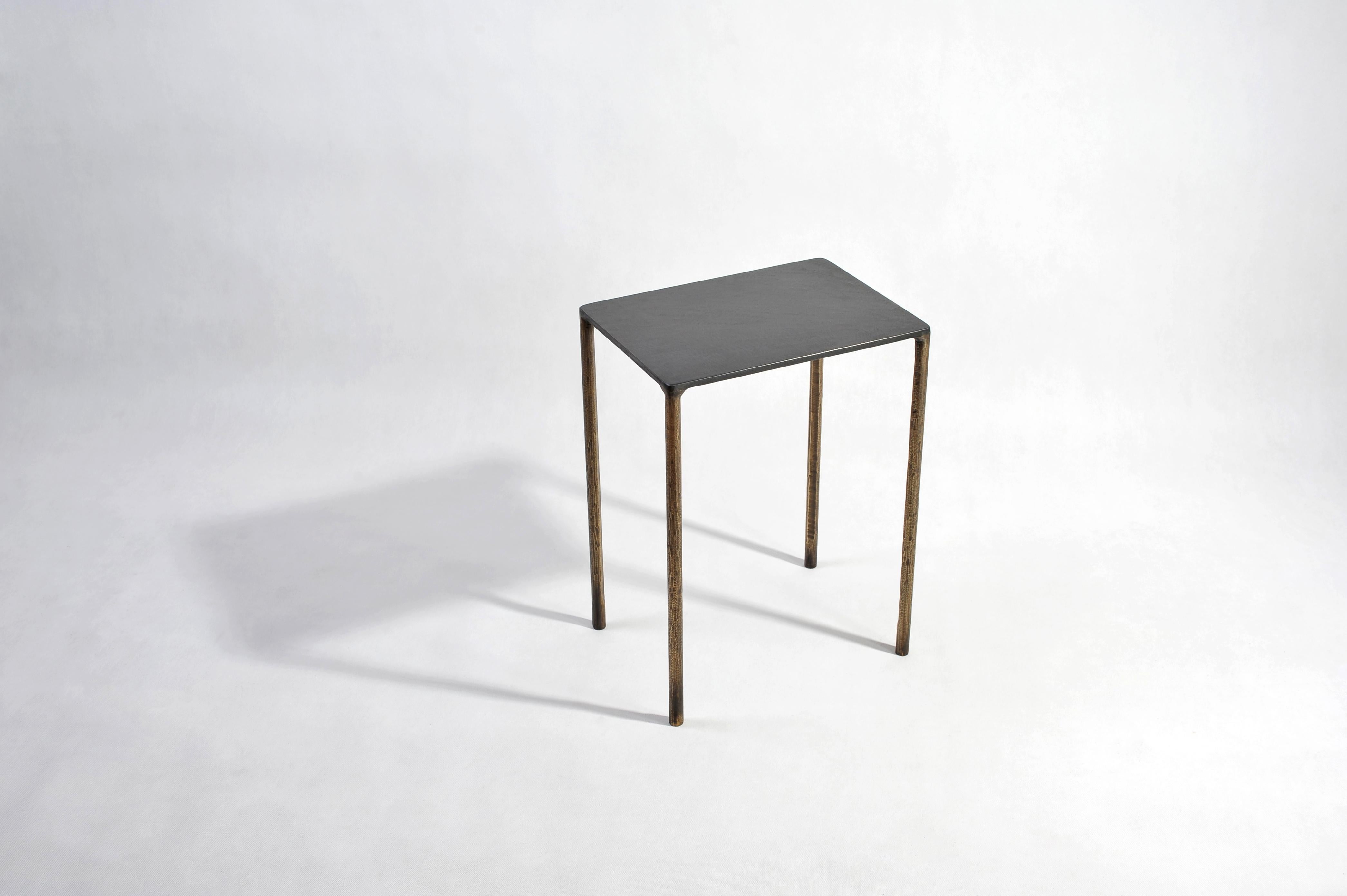 Brass Side Table Signed by Lukasz Friedrich For Sale 6