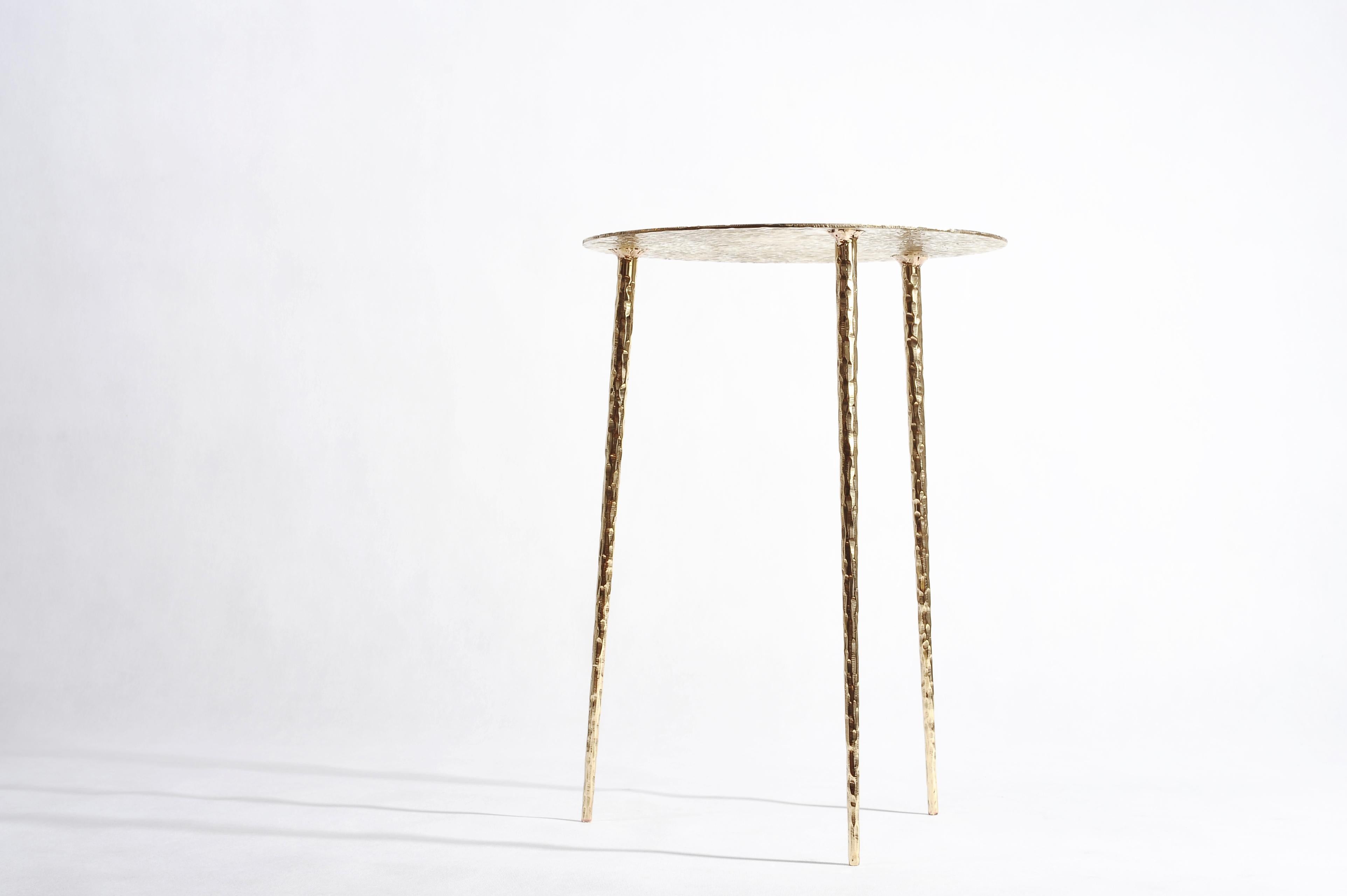 Brass Side Table Signed by Lukasz Friedrich For Sale 6