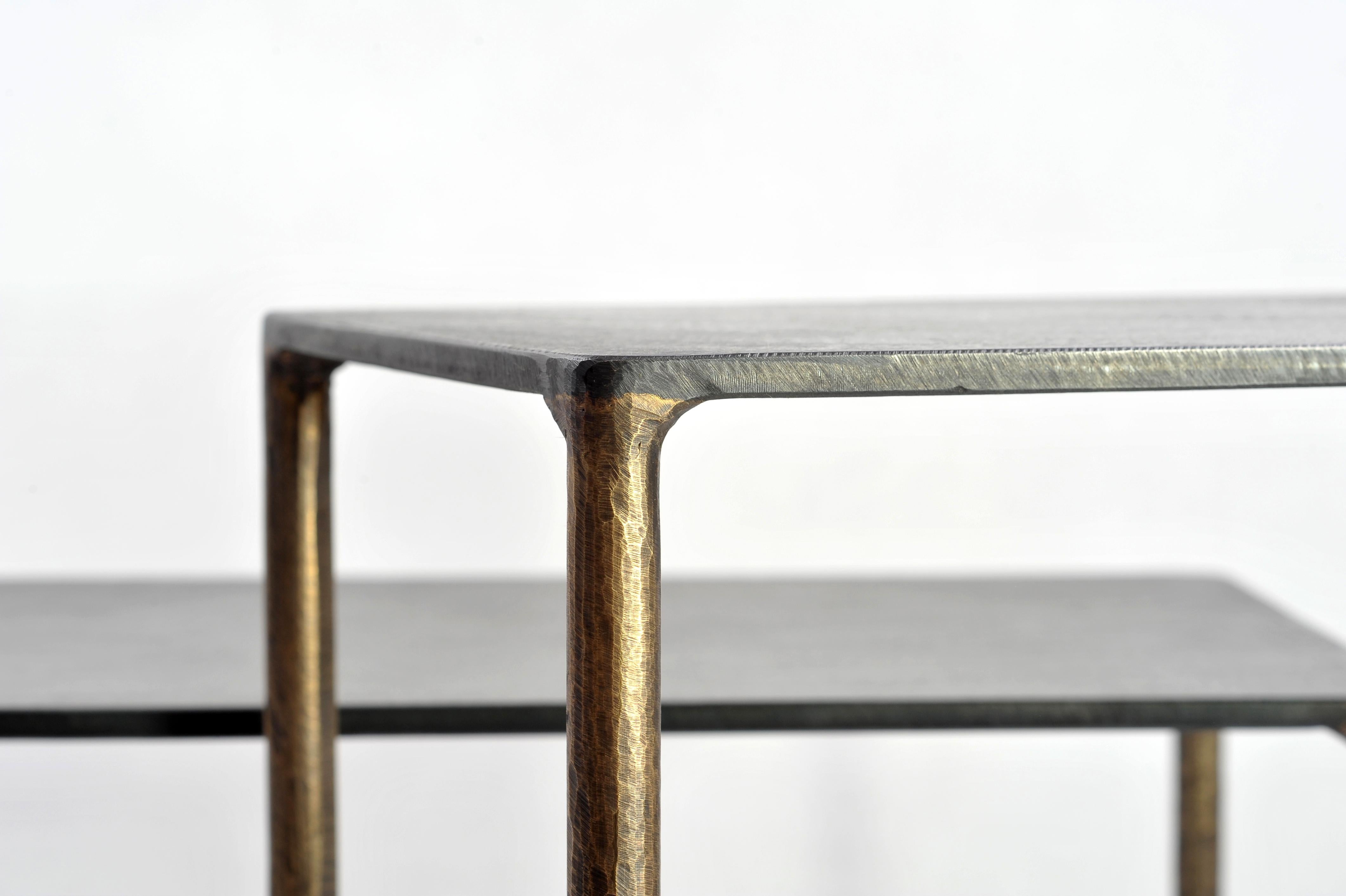 Brass Side Table Signed by Lukasz Friedrich For Sale 7