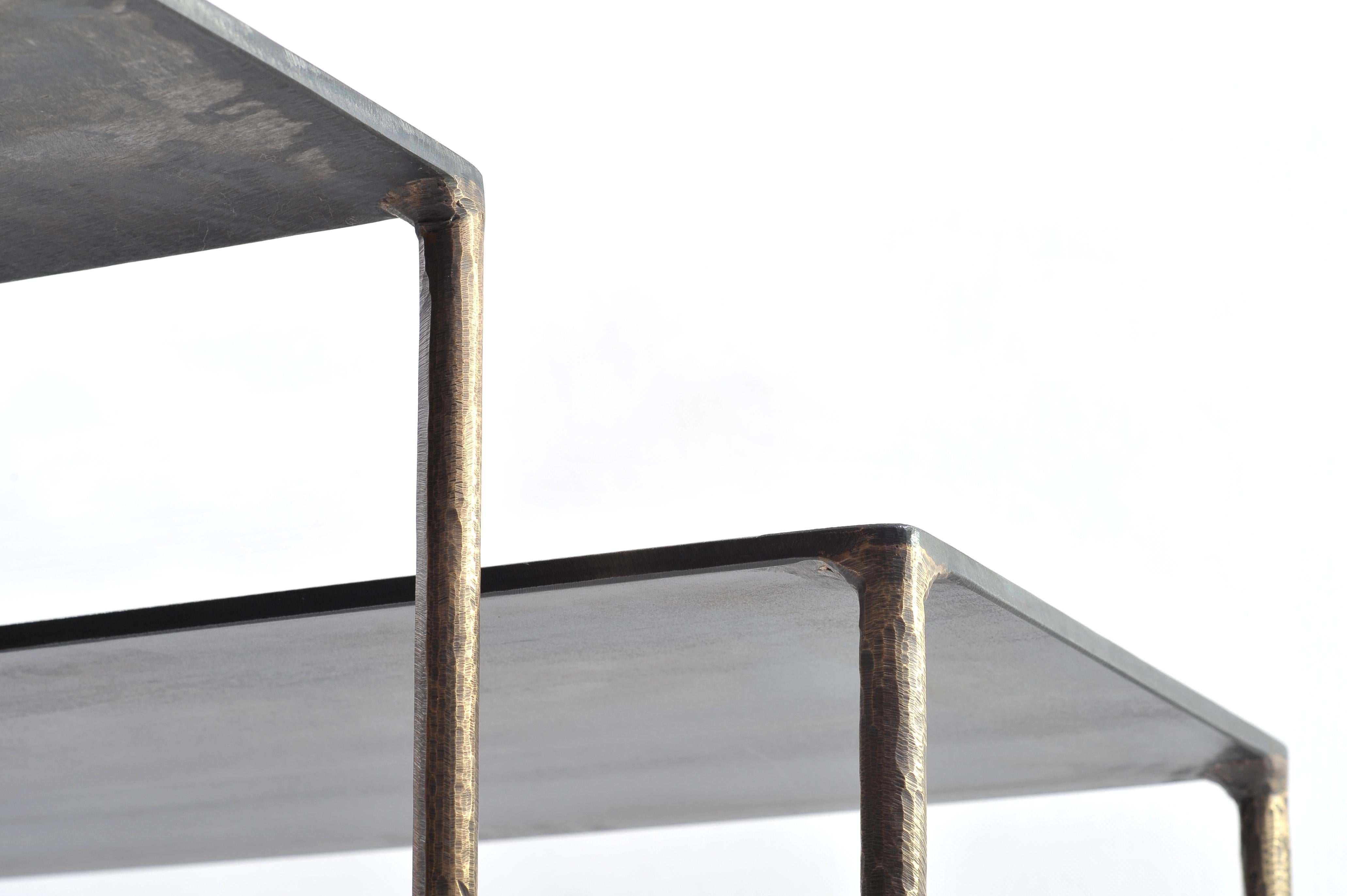 Brass Side Table Signed by Lukasz Friedrich For Sale 8