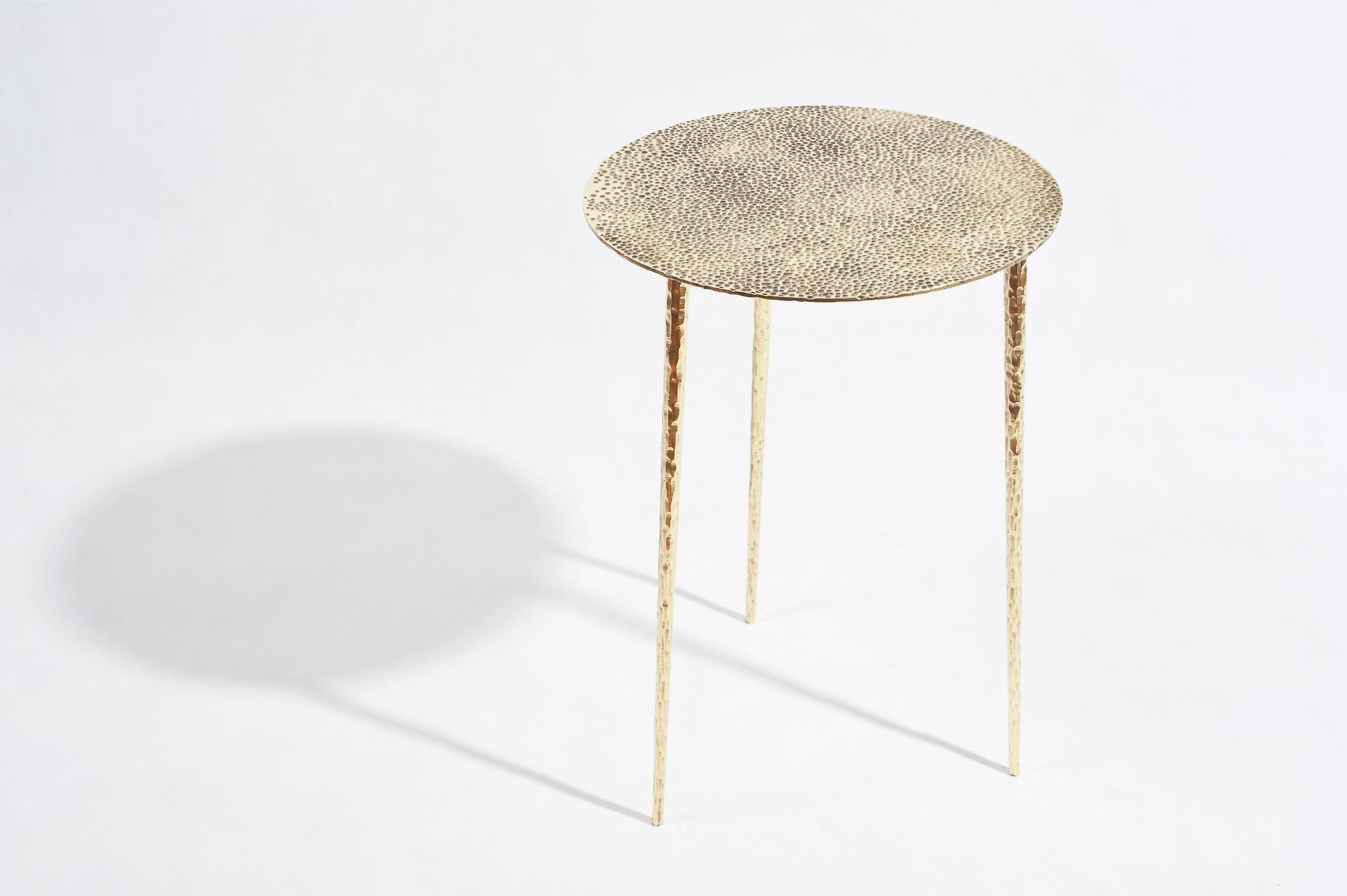 Brass Side Table Signed by Lukasz Friedrich For Sale 12