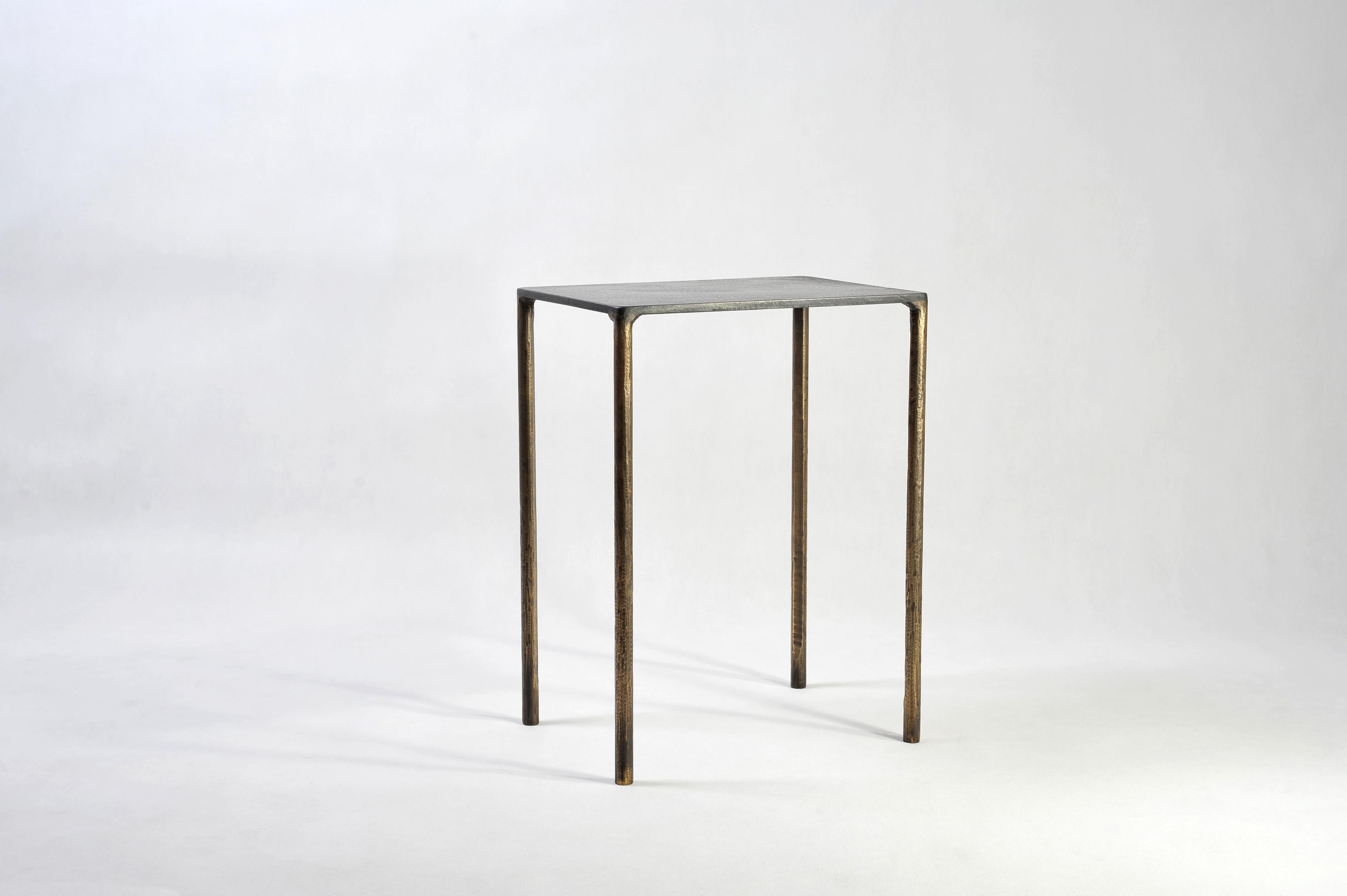 Polish Brass Side Table Signed by Lukasz Friedrich For Sale