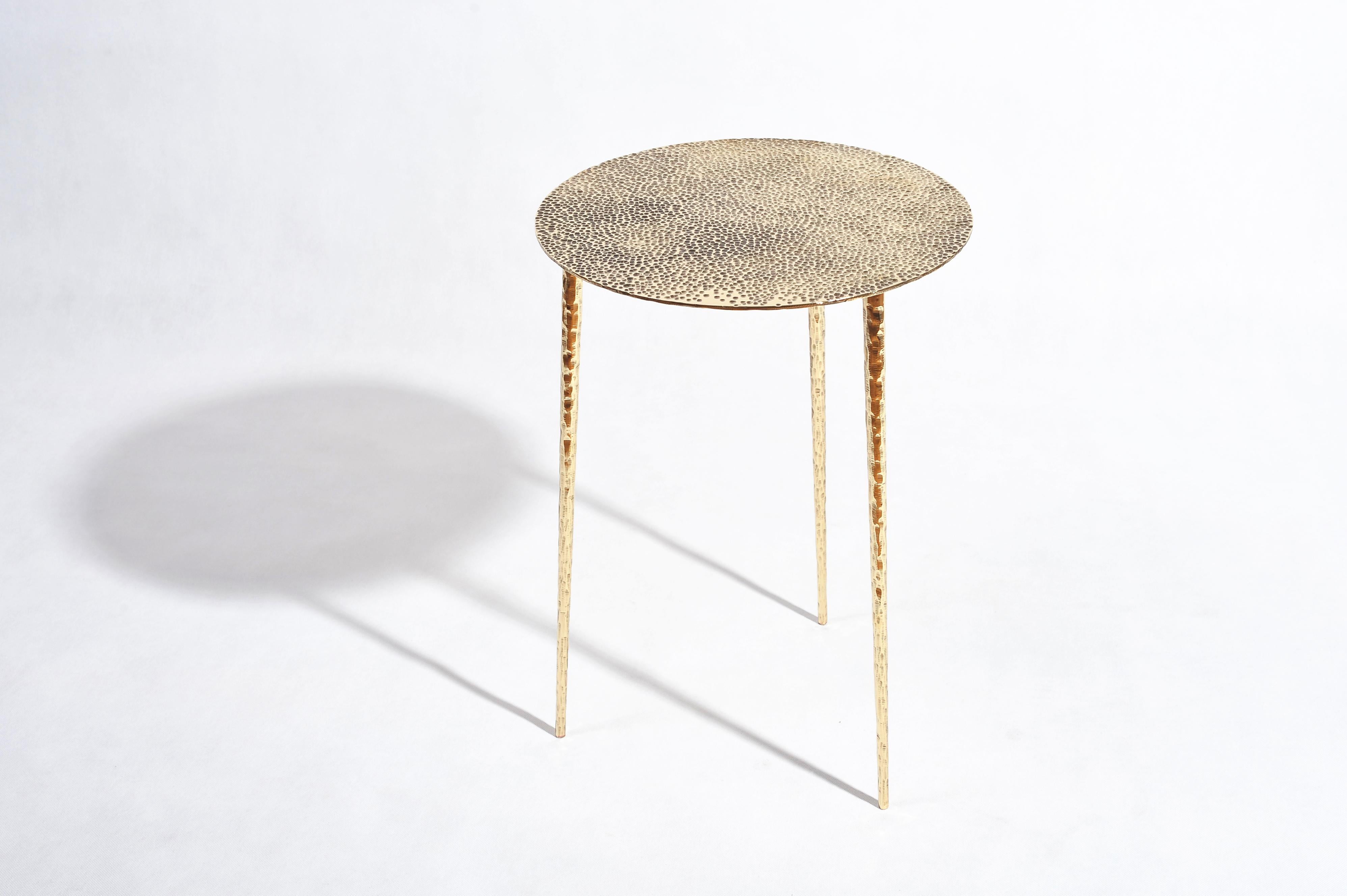 Brass Side Table Signed by Lukasz Friedrich For Sale 2
