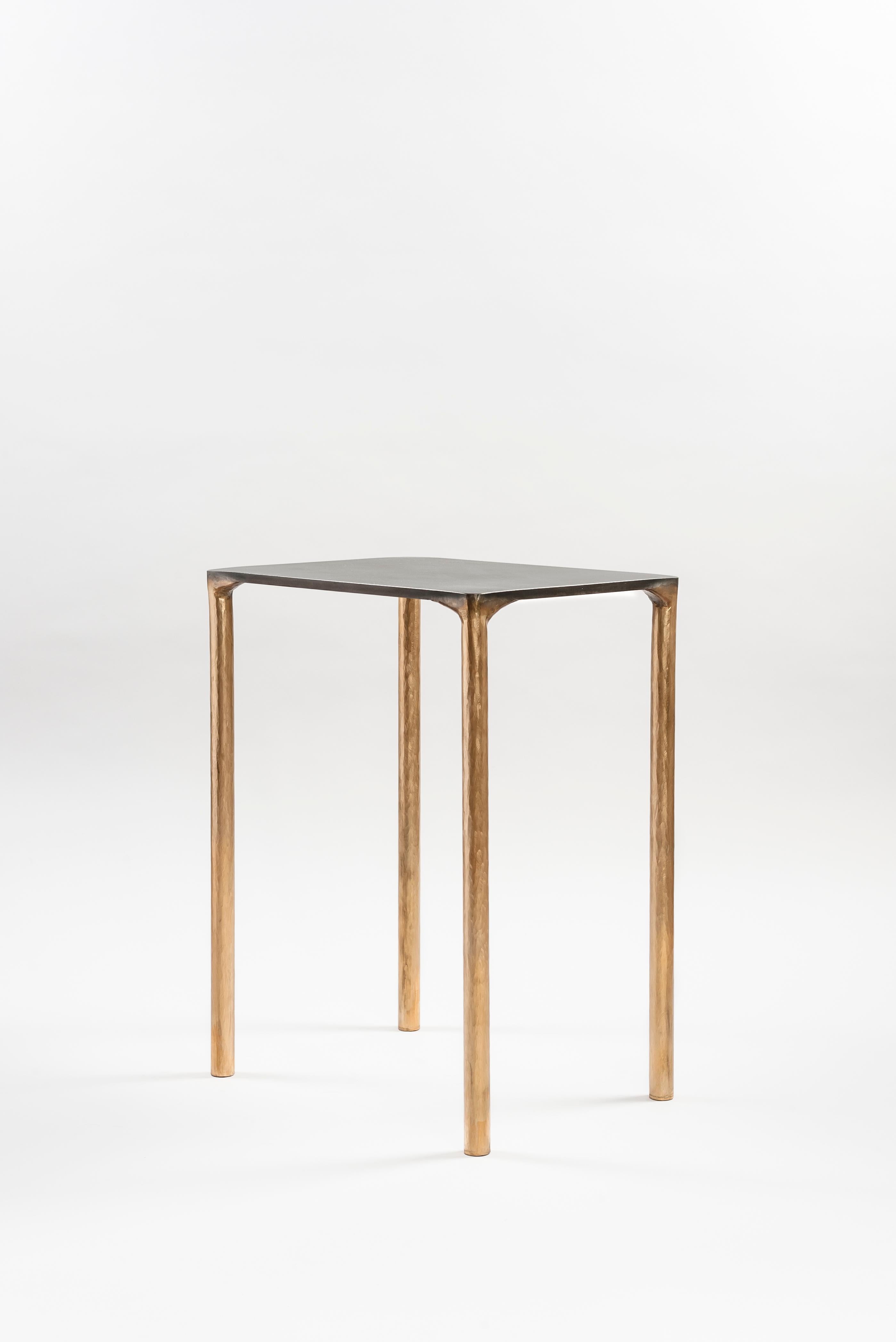 Brass Side Table Signed by Lukasz Friedrich For Sale 3