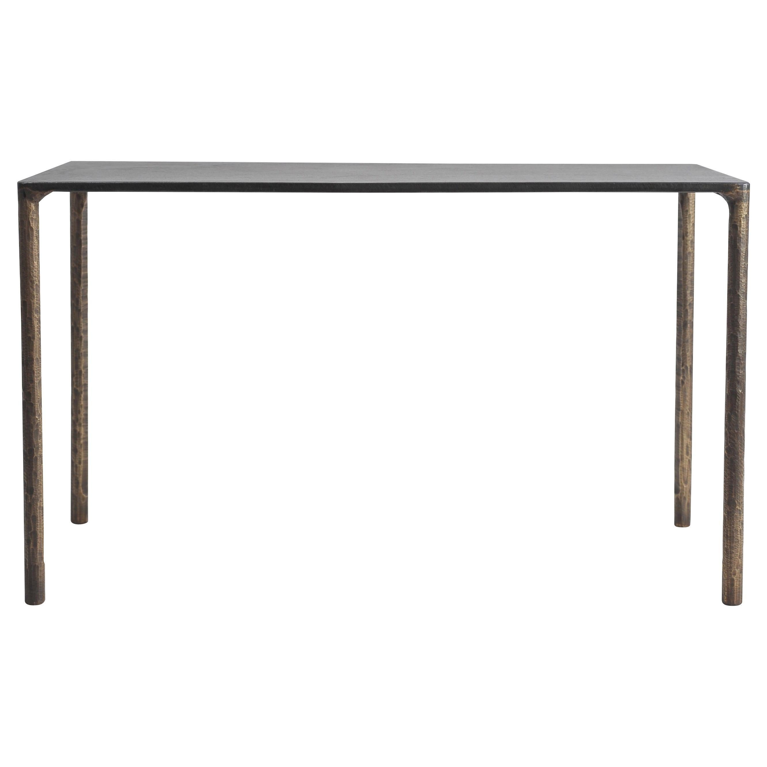 Brass Side Table Signed by Lukasz Friedrich For Sale
