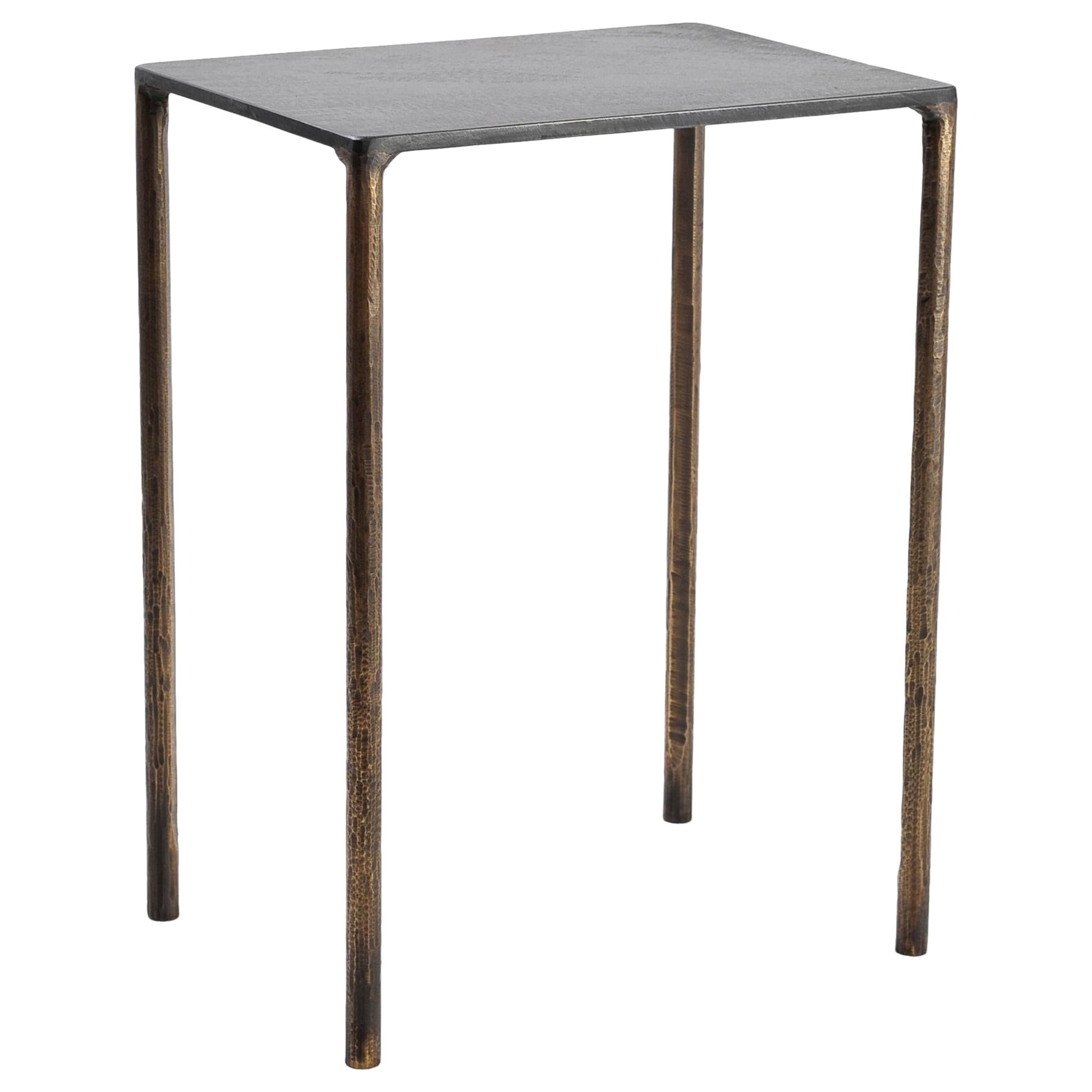 Brass Side Table Signed by Lukasz Friedrich For Sale