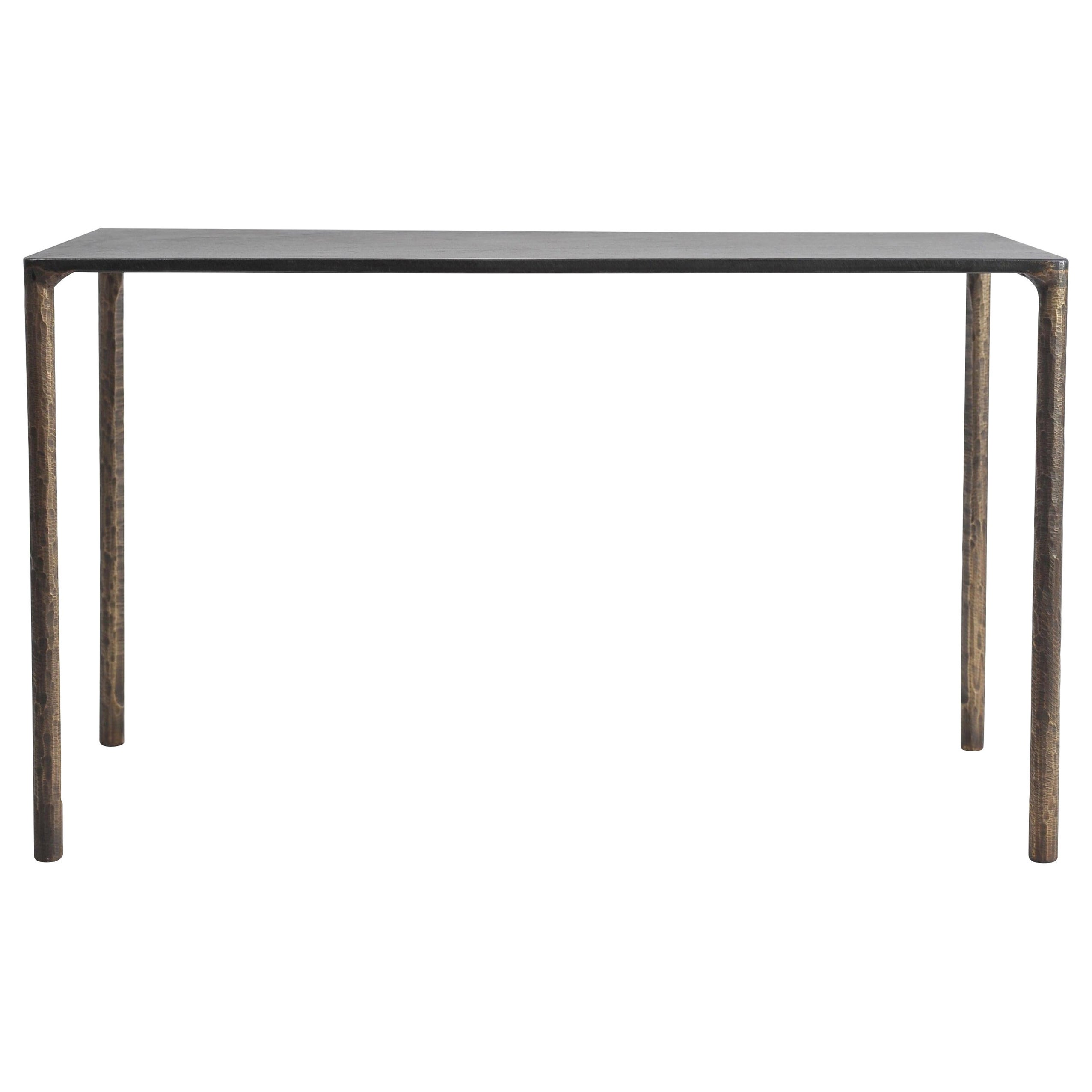 Brass Side Table Signed by Lukasz Friedrich For Sale