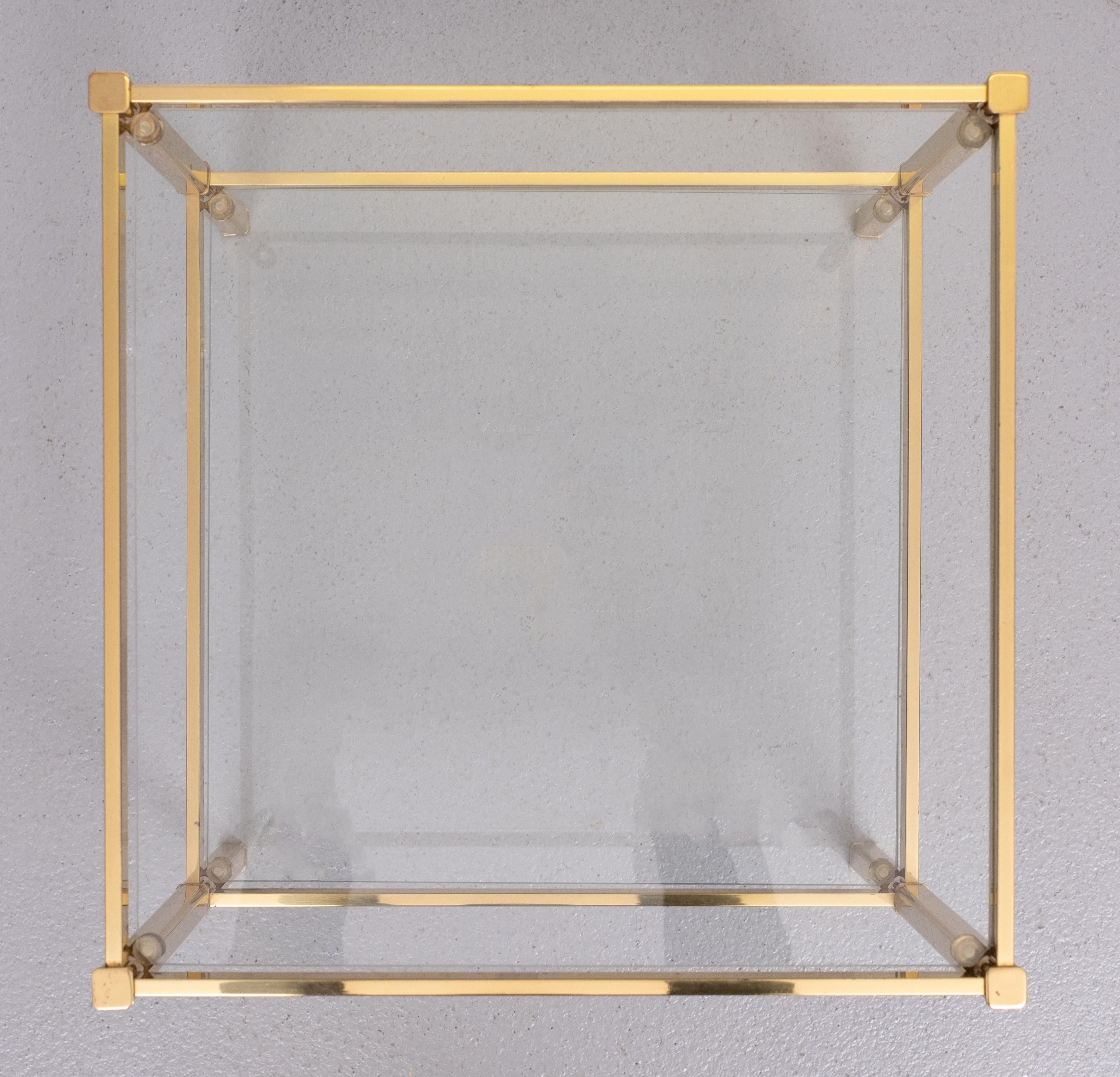 Brass side tables attrib Maison Baguès 1970s France In Good Condition For Sale In Den Haag, NL