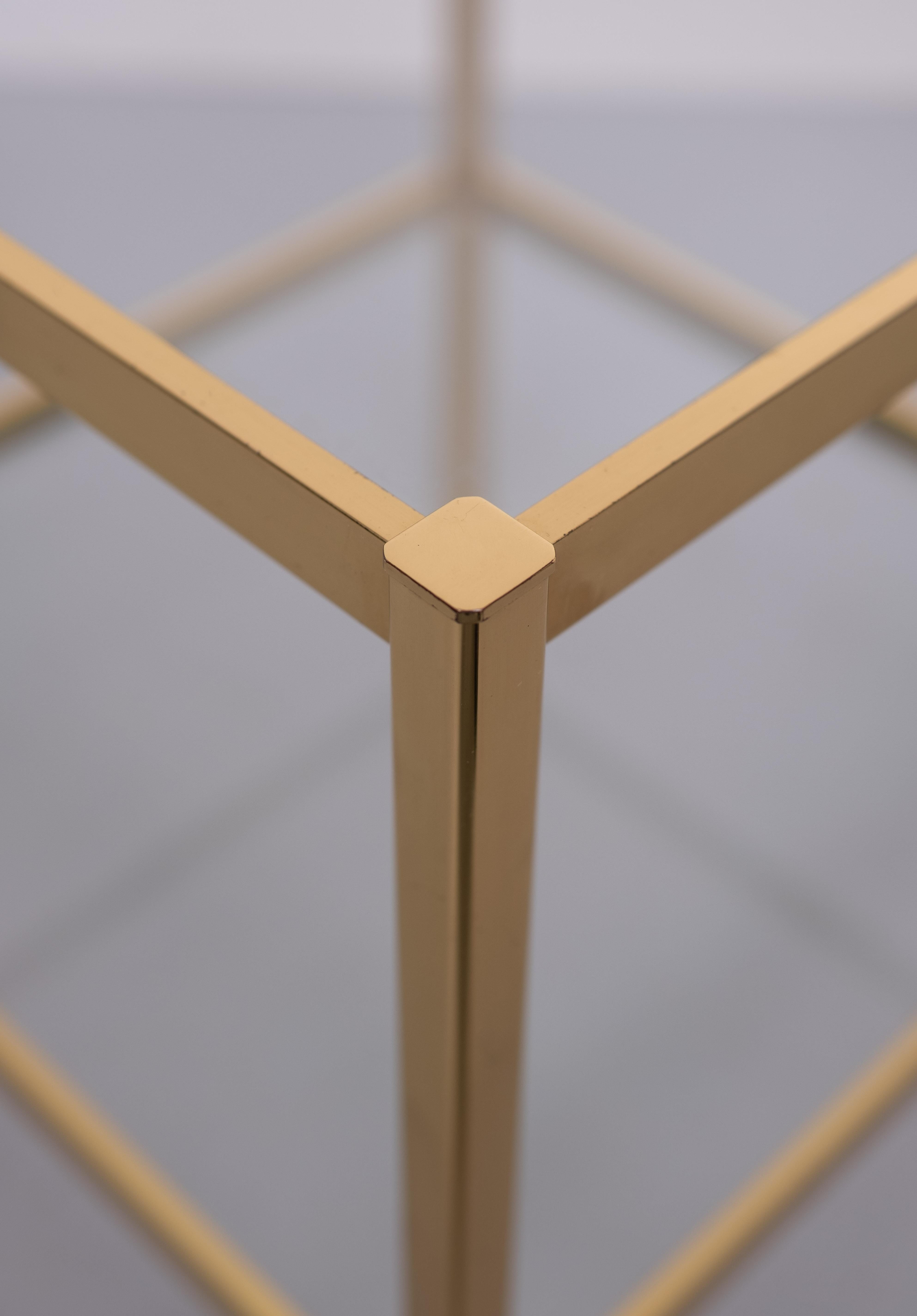 Brass side tables attrib Maison Baguès 1970s France For Sale 2