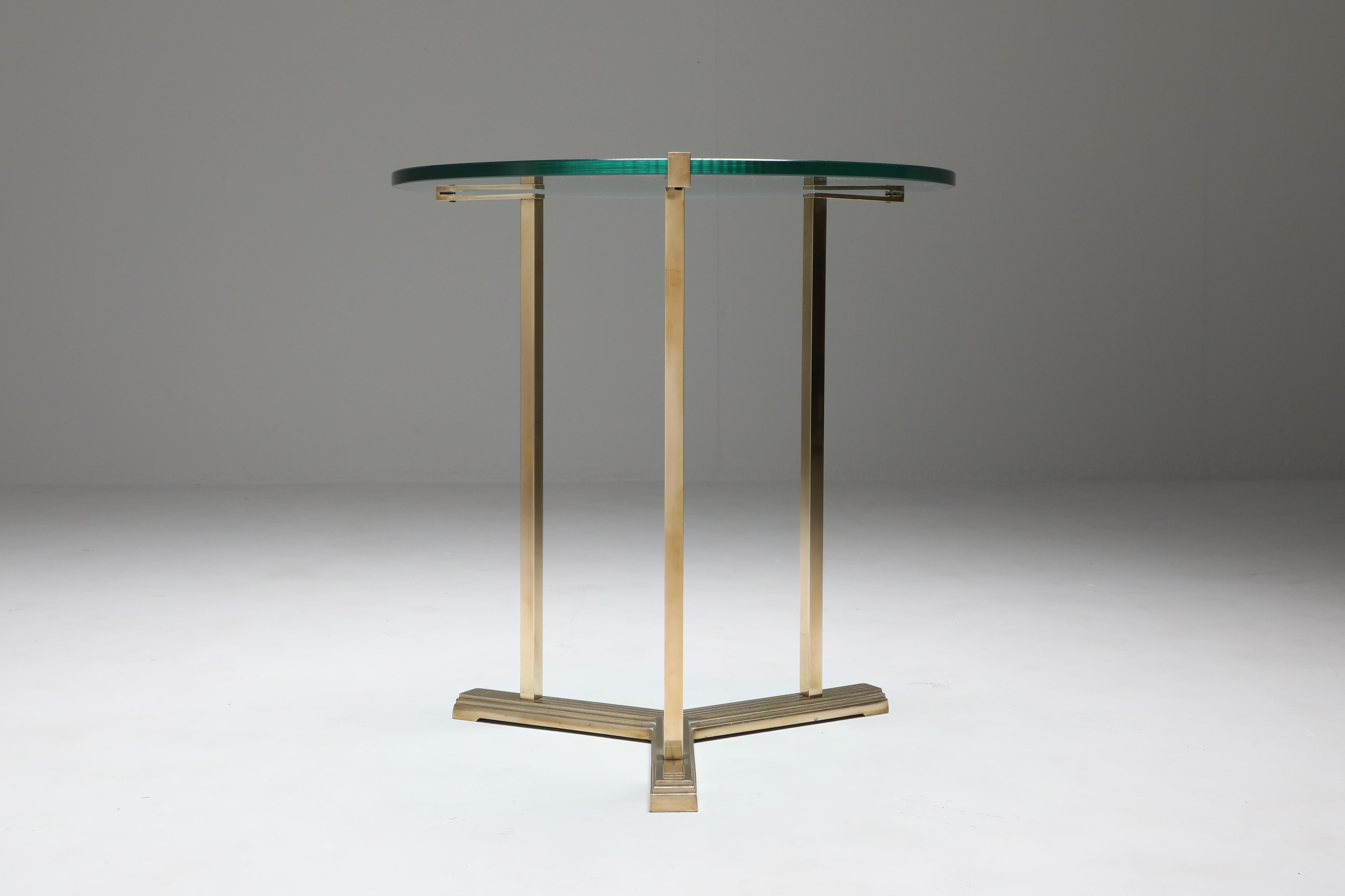Brass Side Tables by Peter Ghyczy 1
