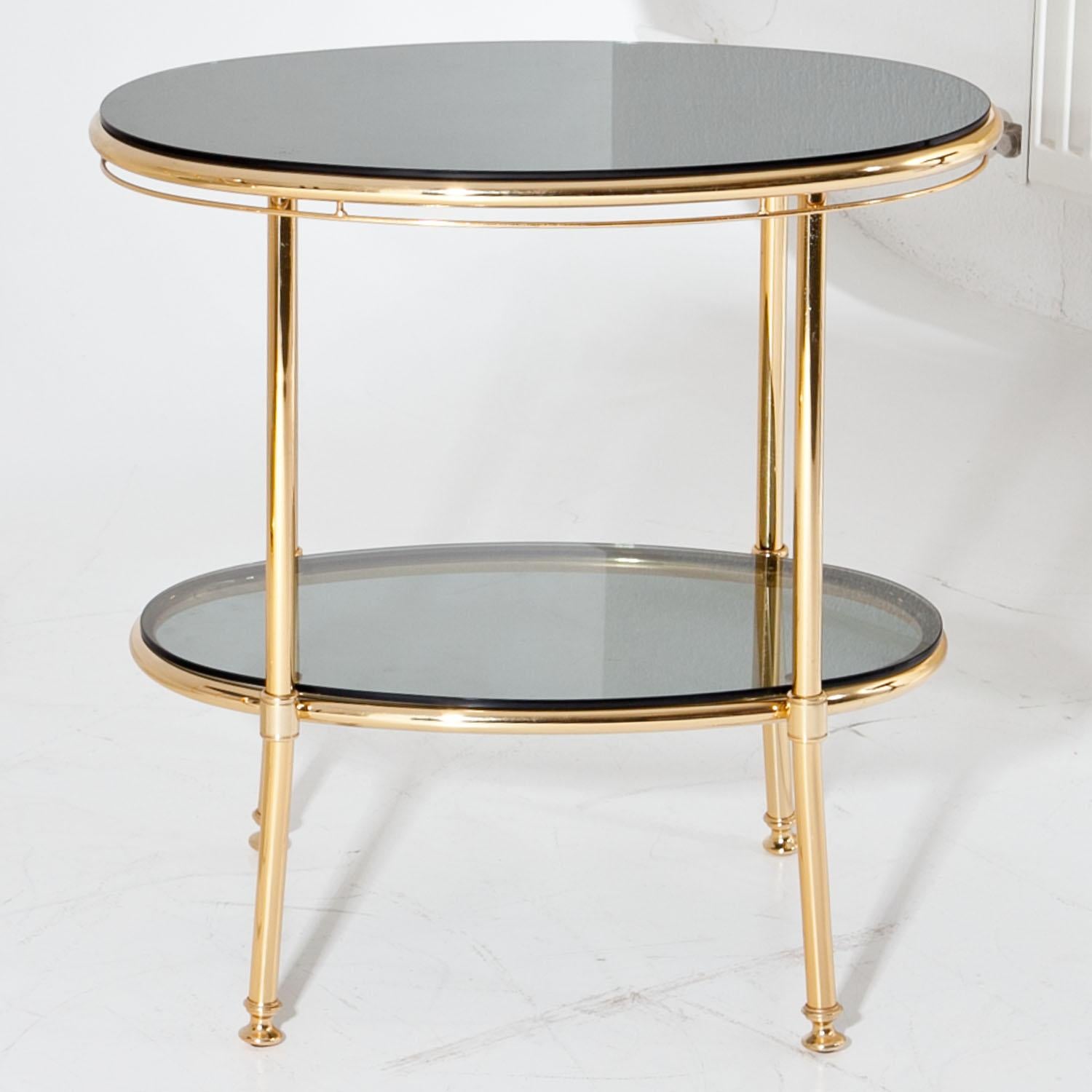 Mid-Century Modern Brass Side Tables, Italy, 1970s