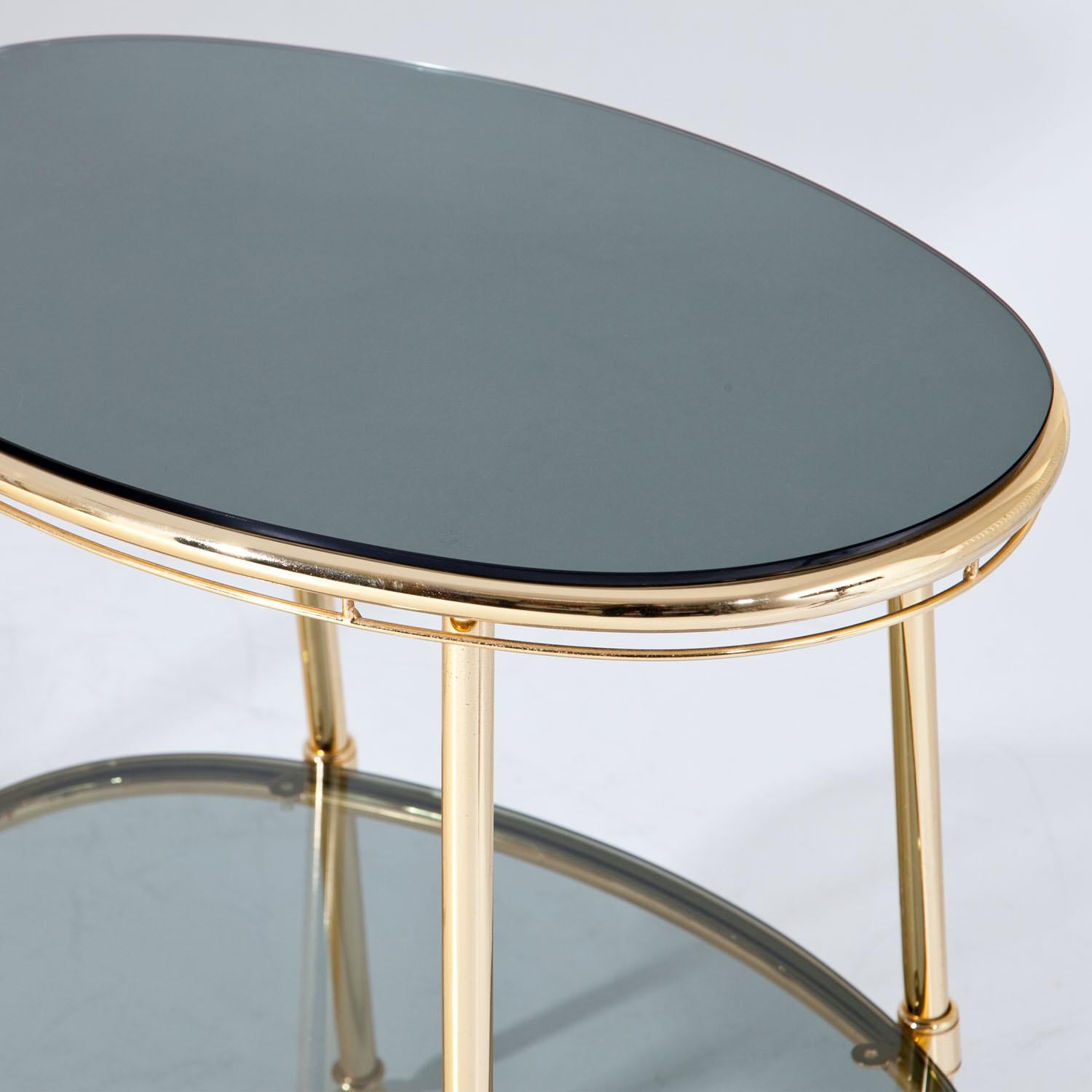 Late 20th Century Brass Side Tables, Italy, 1970s