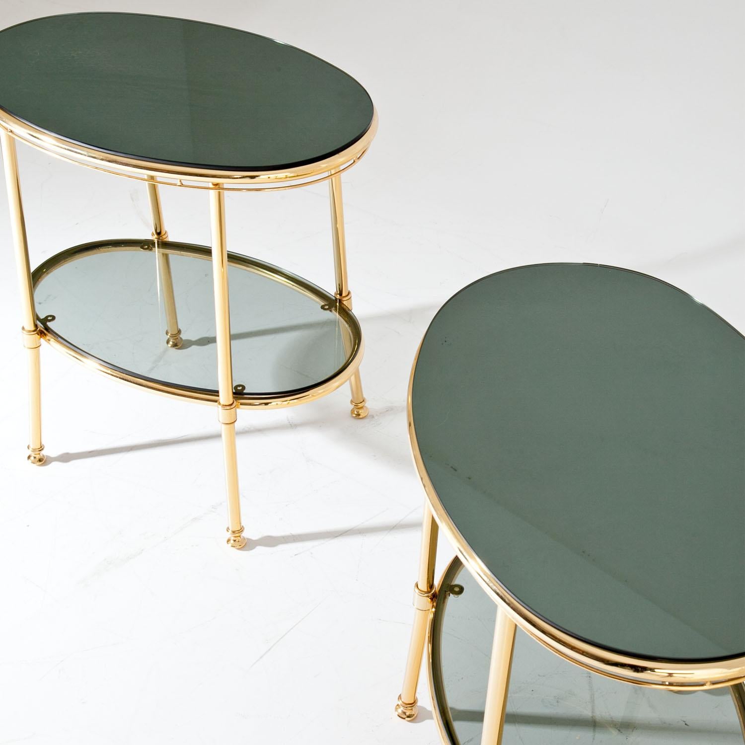 Brass Side Tables, Italy, 1970s 1