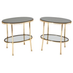 Vintage Brass Side Tables, Italy, 1970s