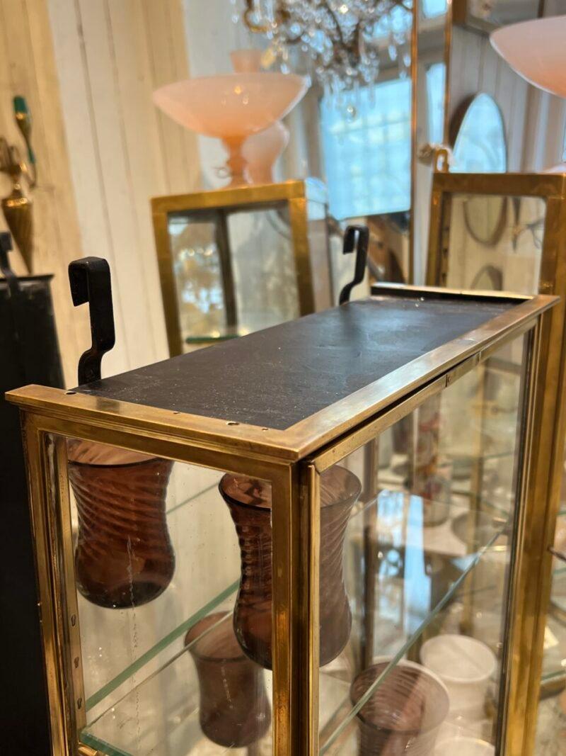 French Brass Siegel Display Cabinet, Circa 1930s France
