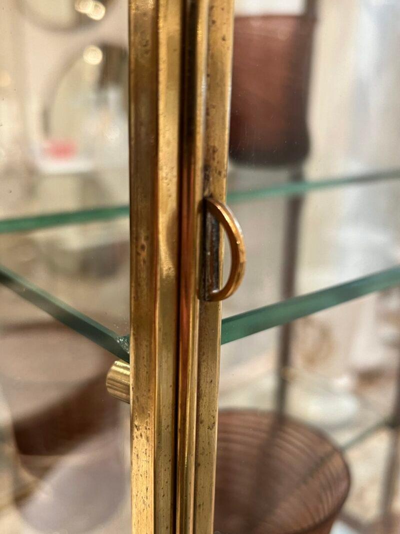 Brass Siegel Display Cabinet, Circa 1930s France 1