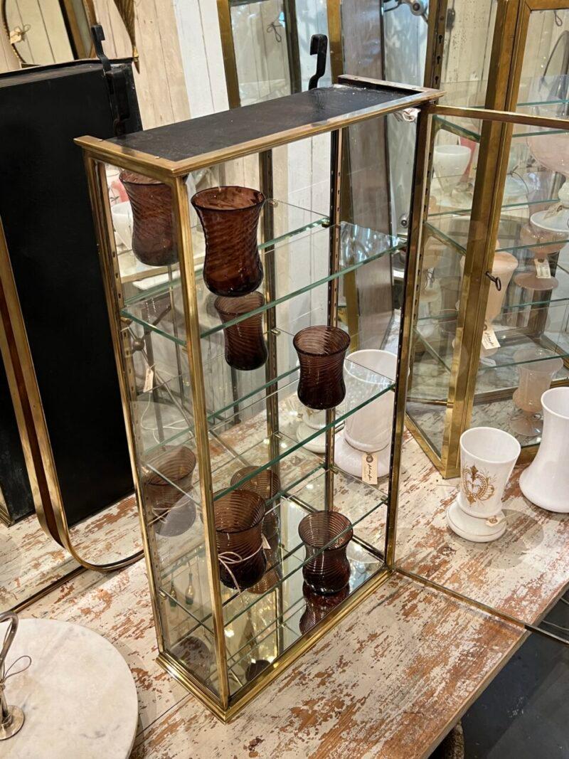 Brass Siegel Display Cabinet, Circa 1930s France 3