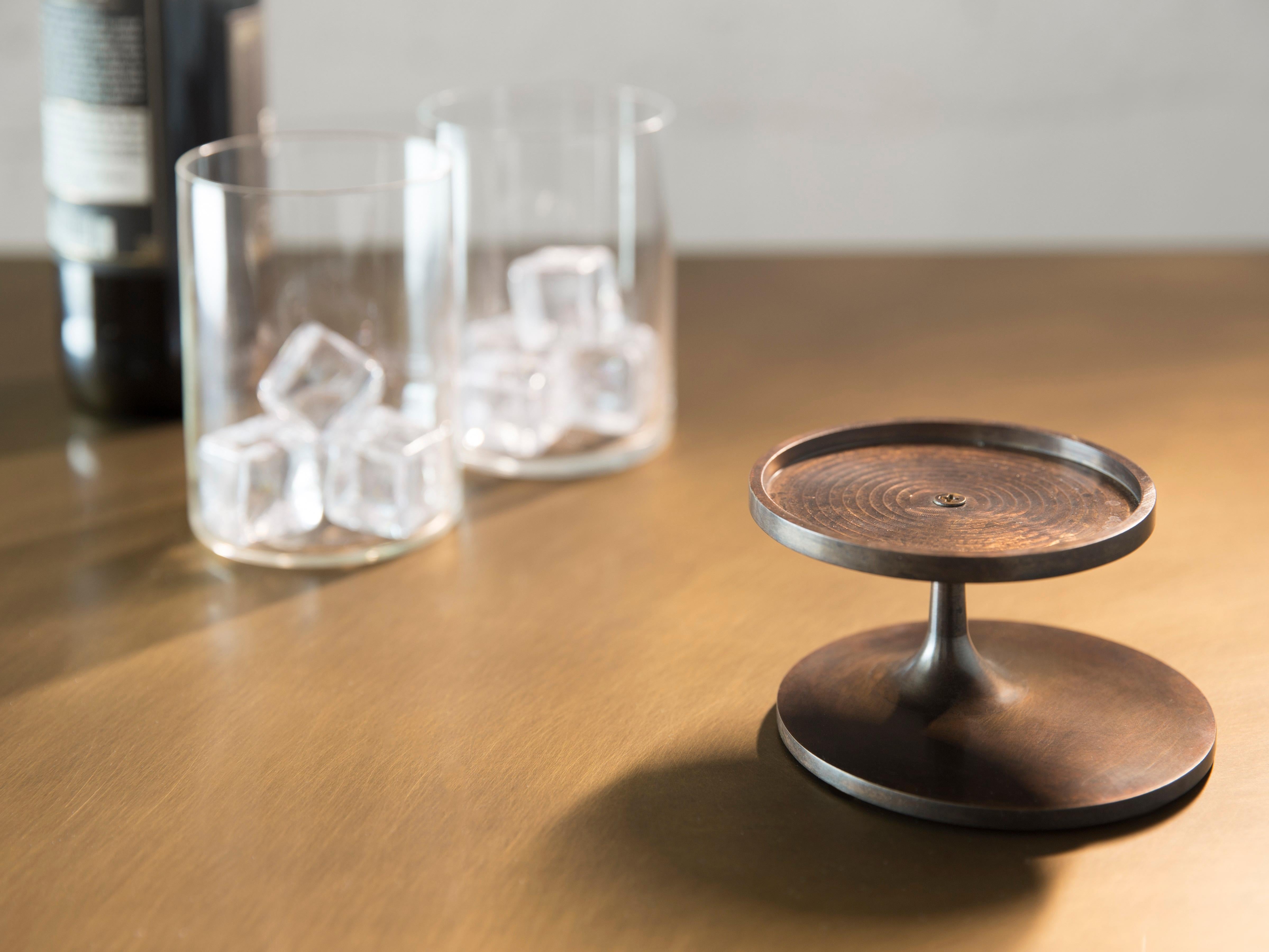 Post-Modern Brass Single Bottle Stand by Gentner Design