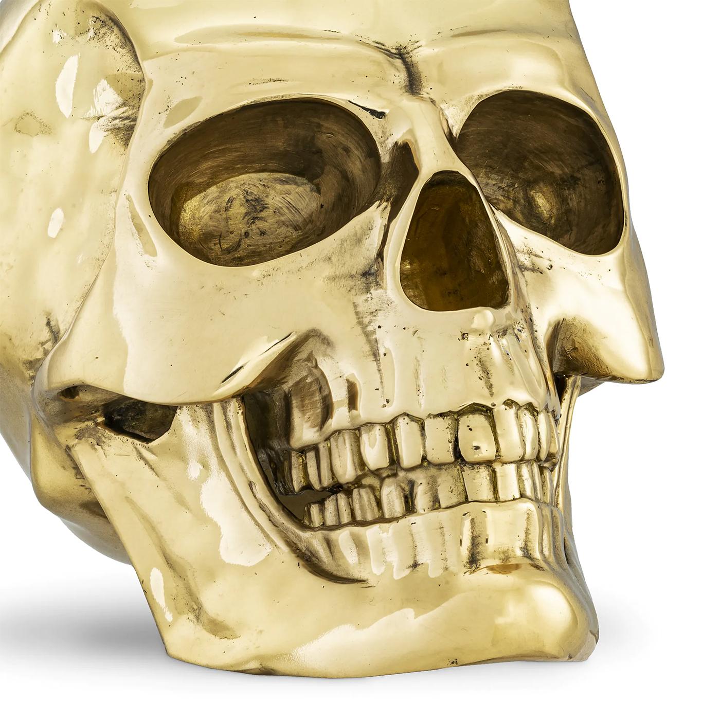 Brass Skull Sculpture In New Condition For Sale In Paris, FR
