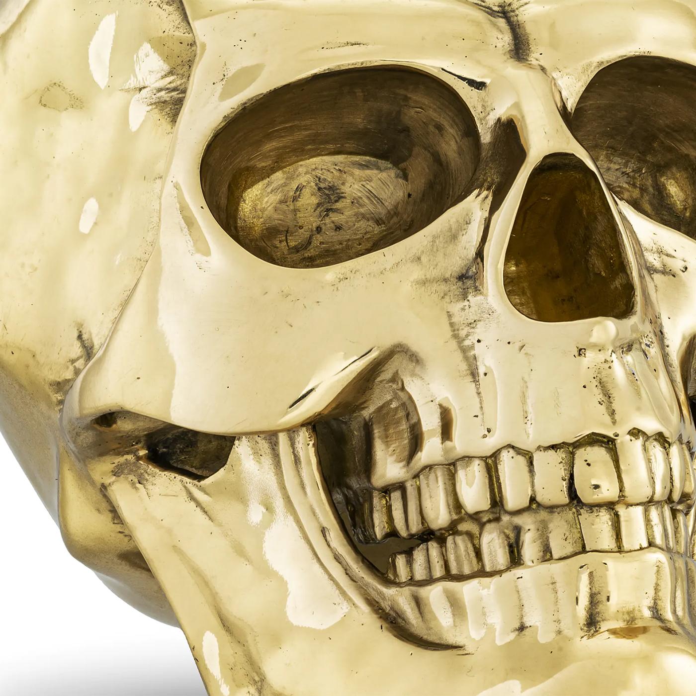 Brass Skull Sculpture For Sale 1