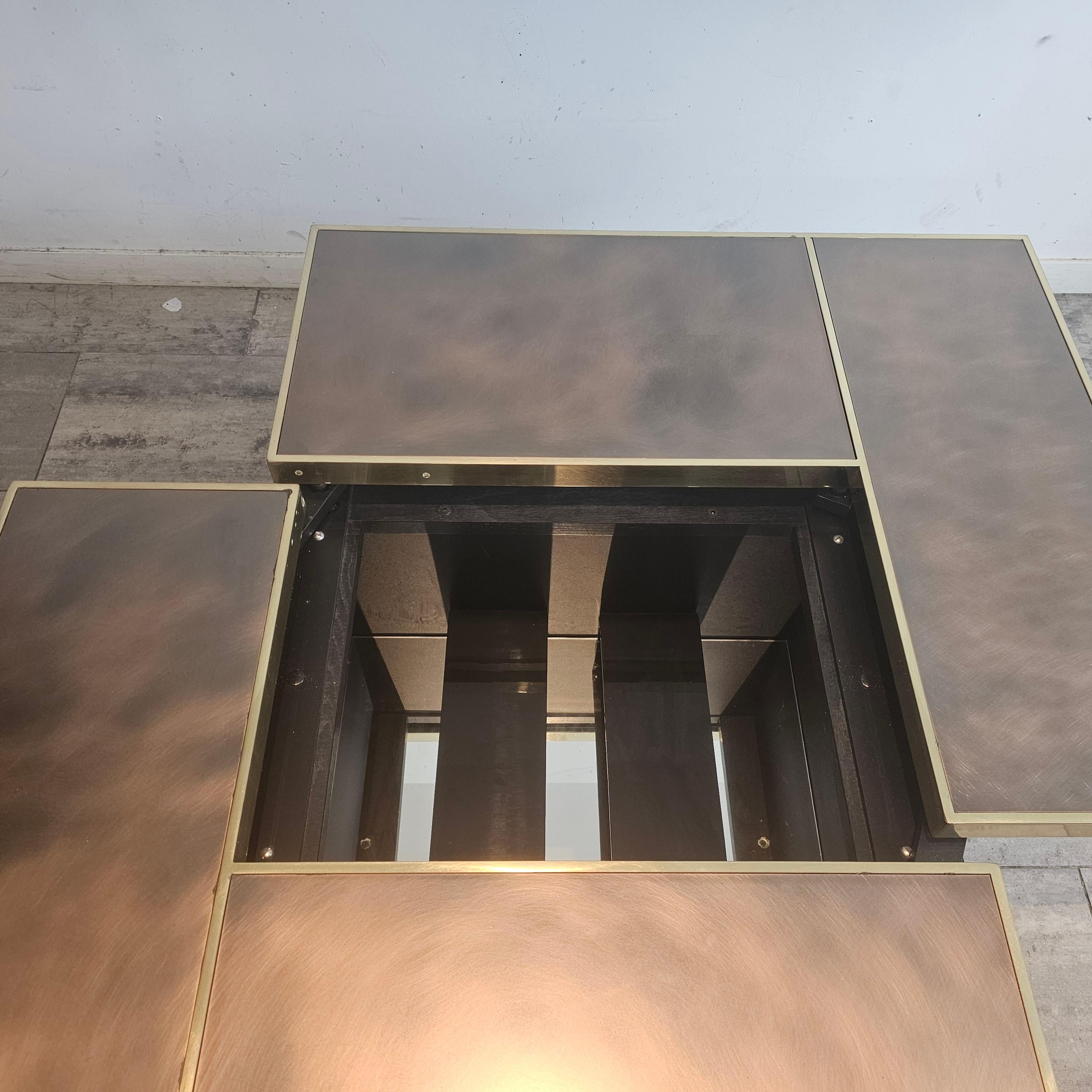 Brass Sliding Coffee Table from 