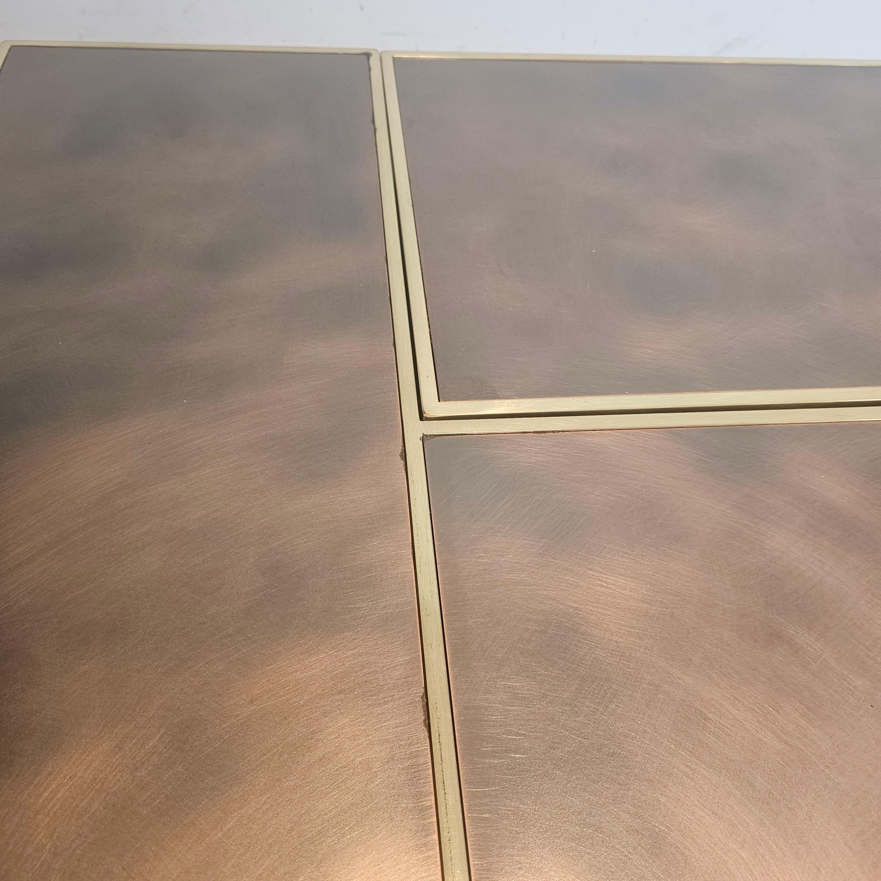 Brass Sliding Coffee Table from 
