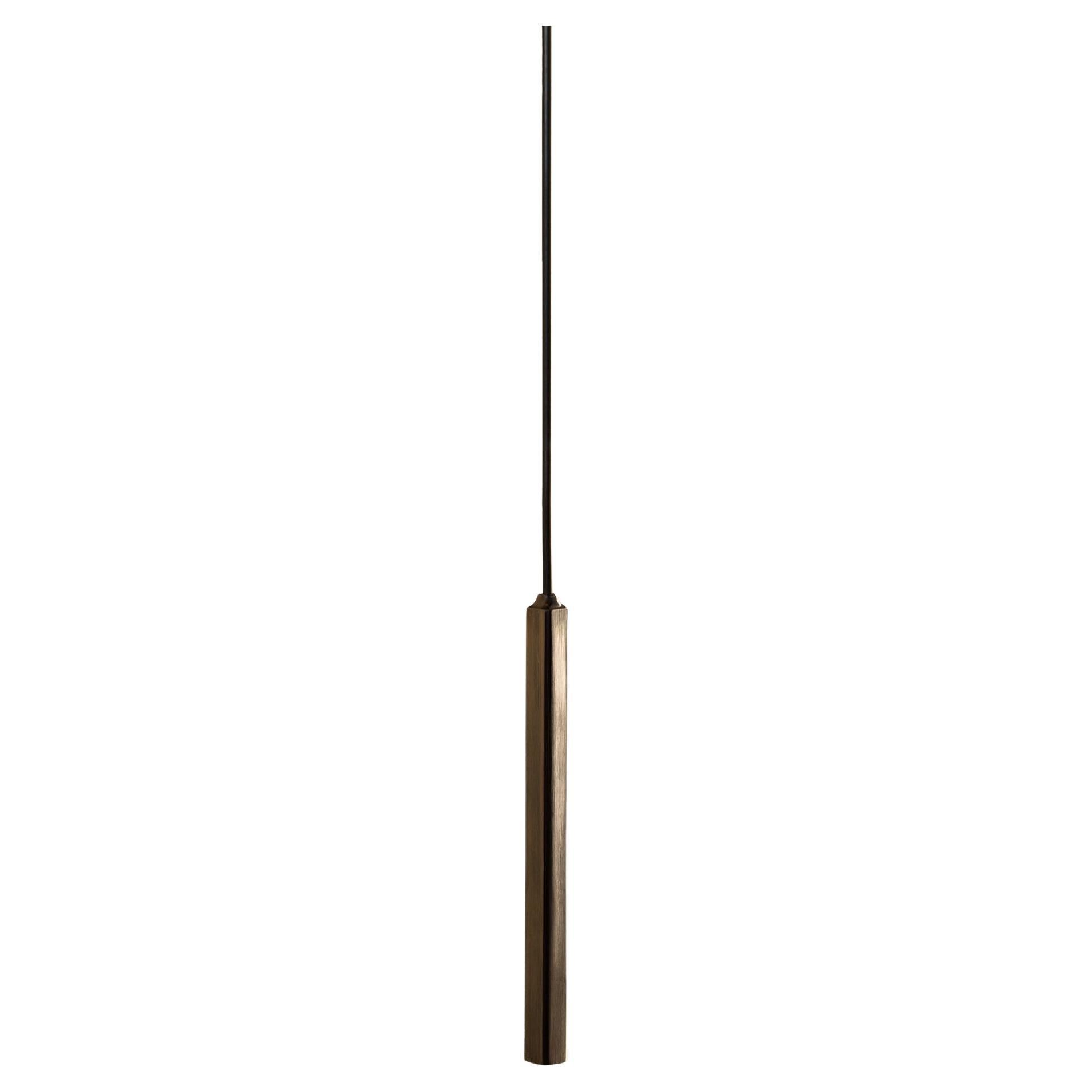 Brass Smooth Patina Edition Phi Sira Pendant Lamp Square by Eichkorn