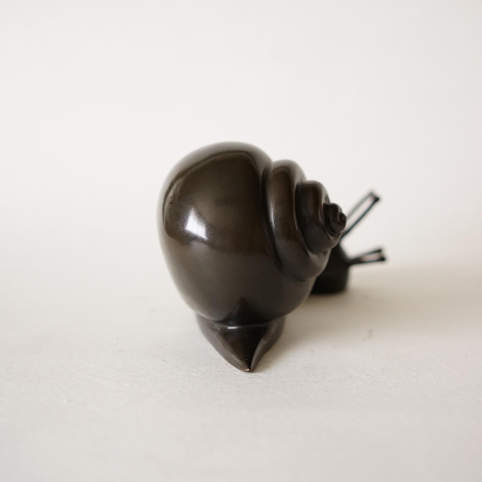 Thai Brass Snail Sculpture by Alexander Lamont For Sale