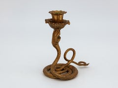 Brass Snake Candle Holder