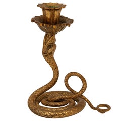 Brass Snake Candle Holder