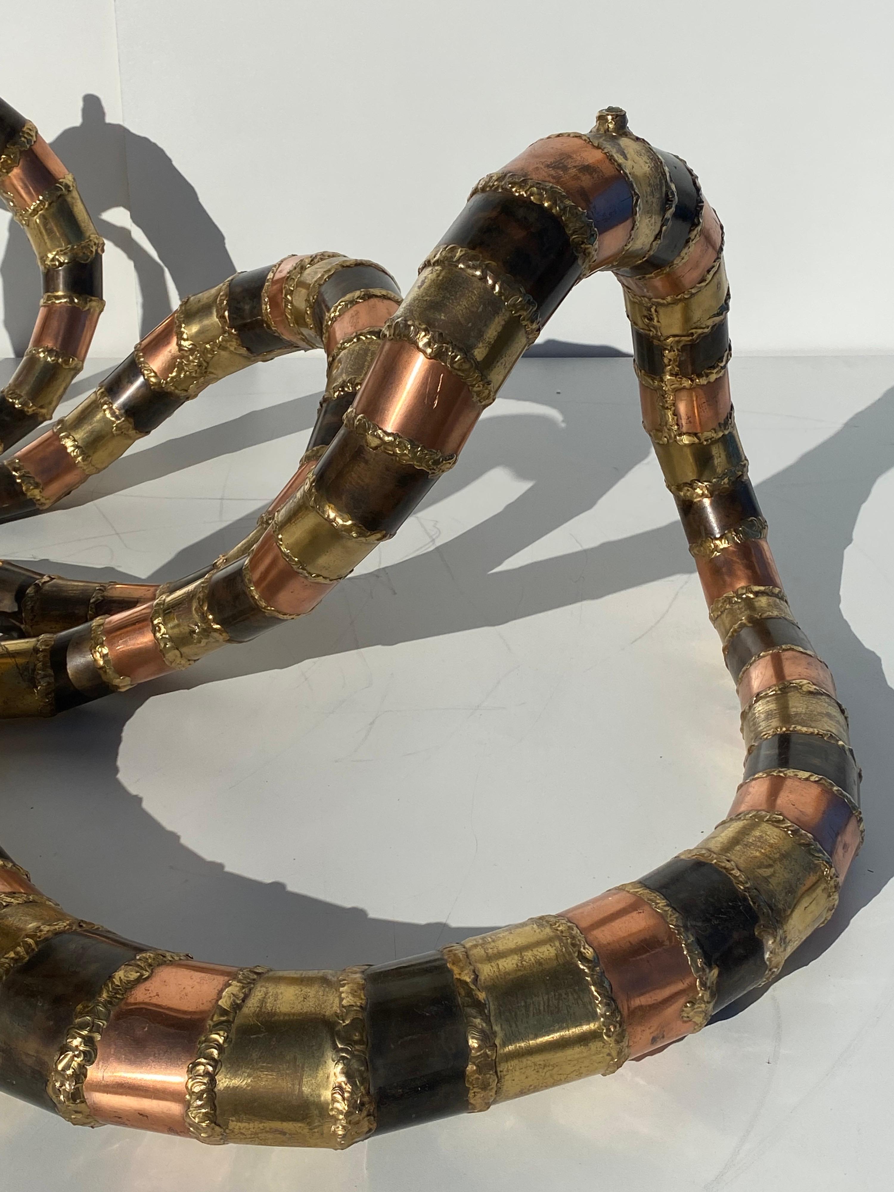 Brass Snake Coffee Table by Henry Fernandez 4