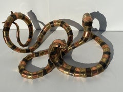 Brass Snake Coffee Table by Henry Fernandez
