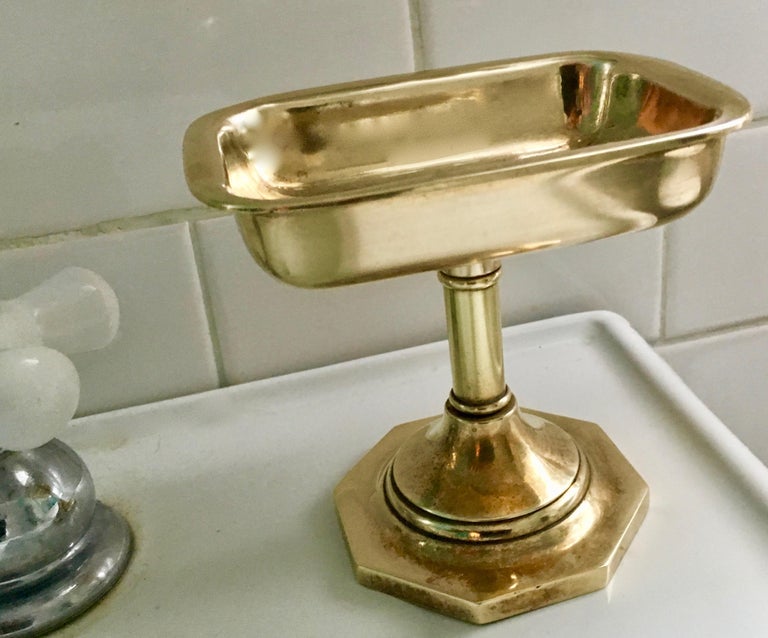 Brass Soap Dish on Stand at 1stDibs