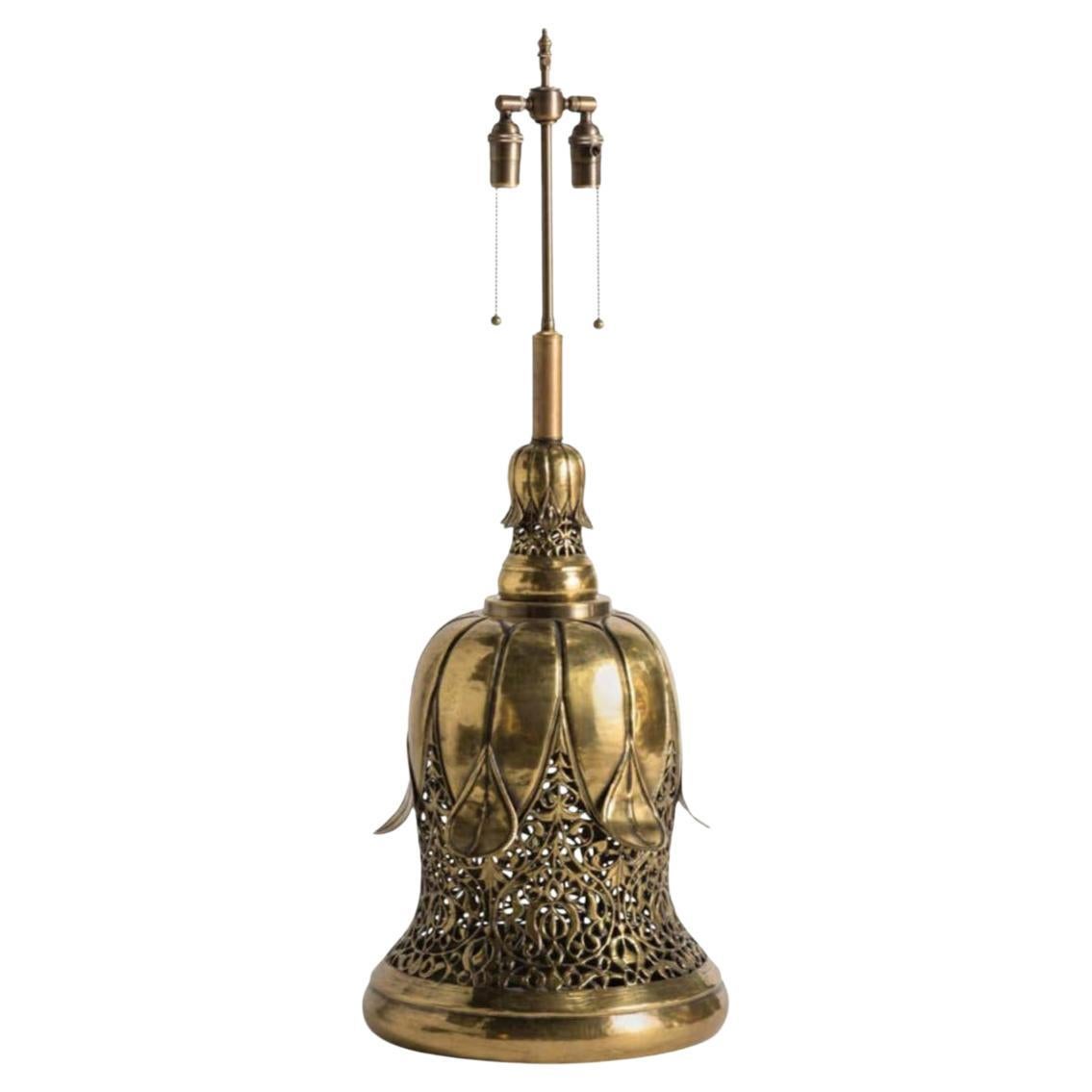 Lampada da tavolo in ottone in stile Asian Style del Sud-Est