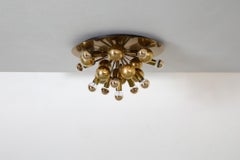 Scontrino da soffitto o da parete Sputnik in ottone prodotto da Cosack, anni '70