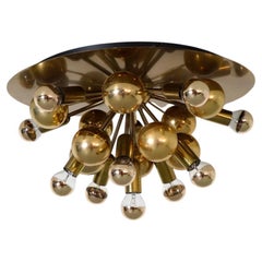 Brass Space Age Sputnik Ceiling or Wall Sconce Produced by Cosack, 1970s