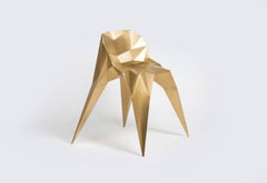 Brass Spider Chair Unique Dining Chair by Zhoujie Zhang
