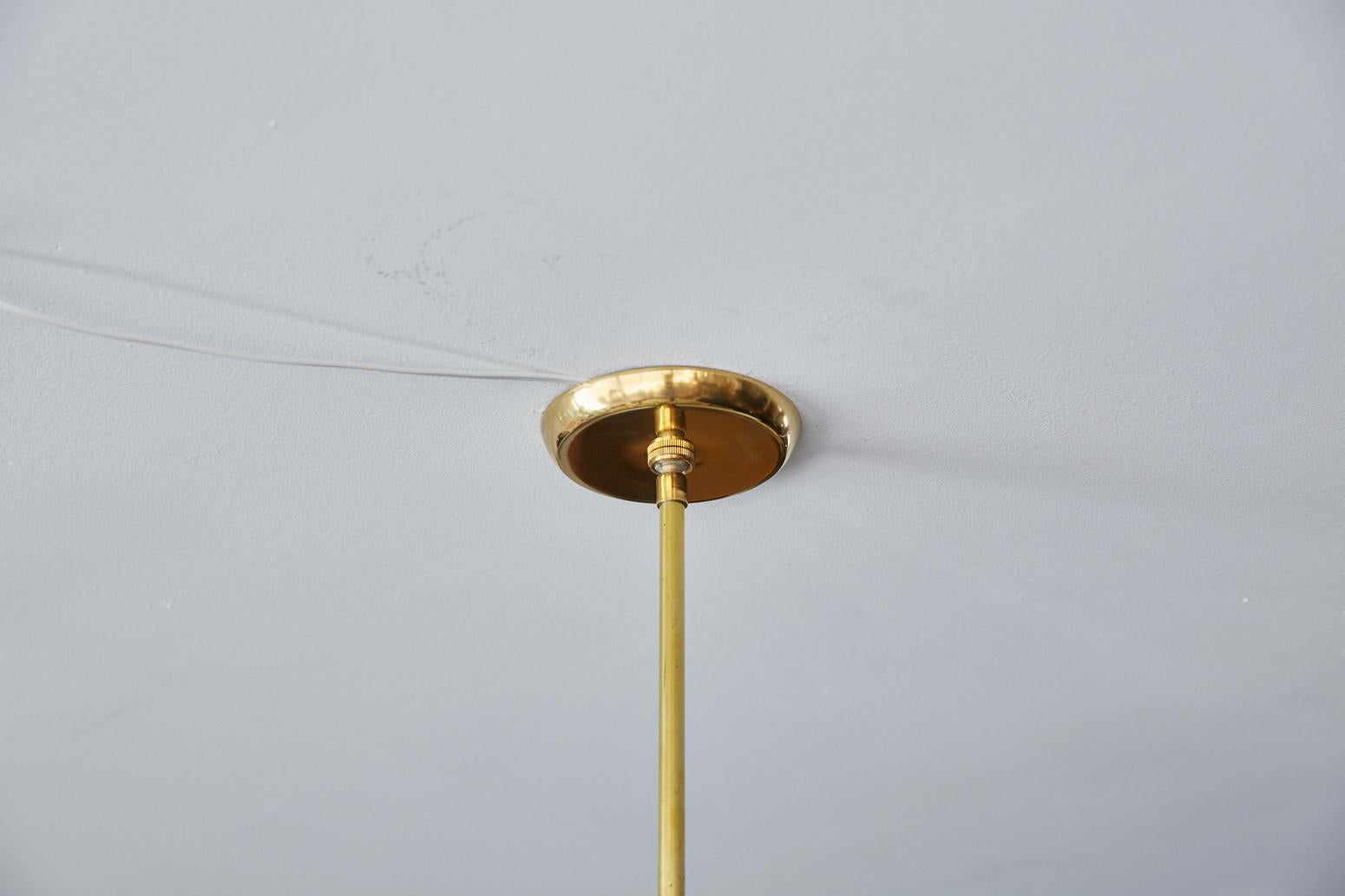 Brass Spiral Disc Light in the Style of Stilnovo 2