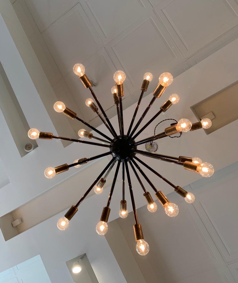Brass Sputnik Ceiling Pendant, USA, 1950s at 1stdibs