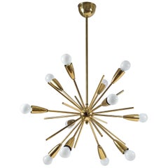 Brass Sputnik Chandelier, 1950s