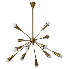 Brass Sputnik Chandelier, circa 1960