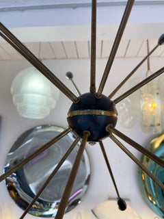 Sputnik-Feuerwerkskronleuchter aus Messing, Italien, 1950er Jahre