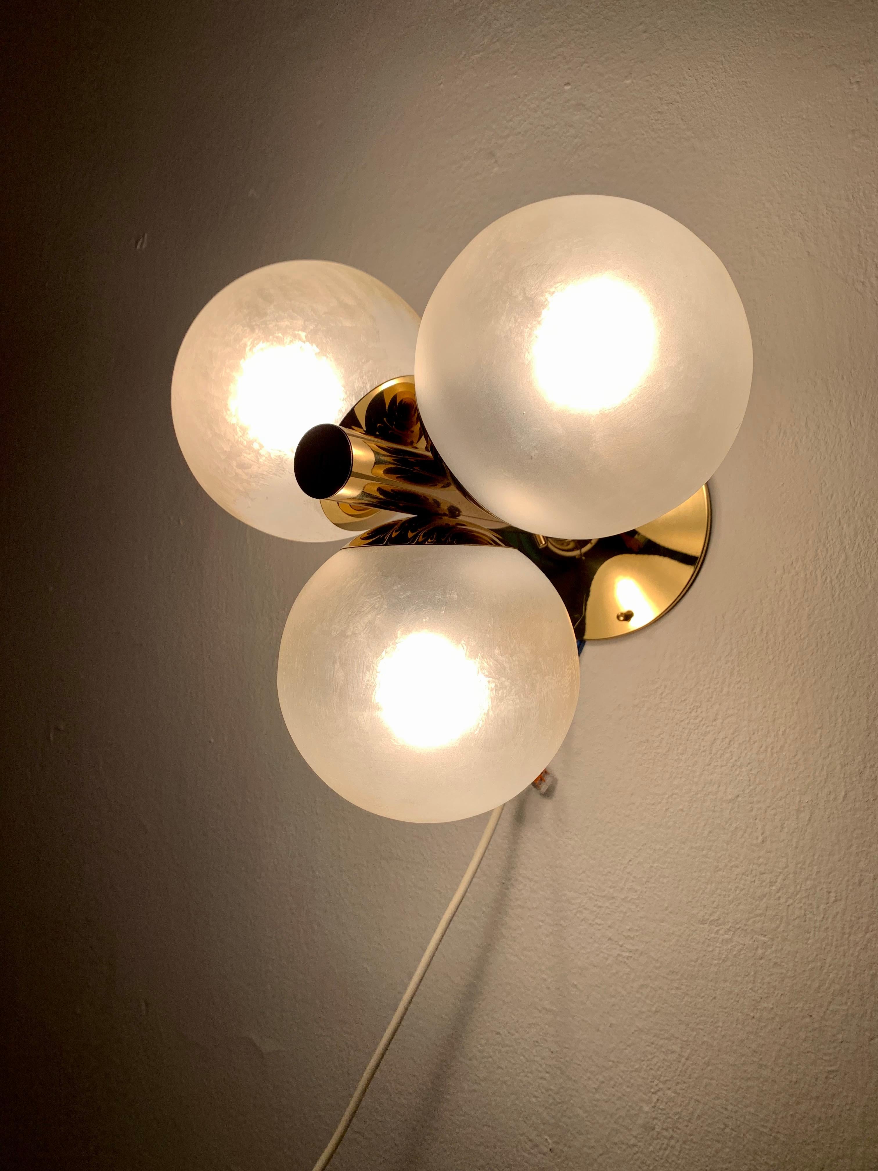 Messing Sputnik Flush Lampe im Angebot 6